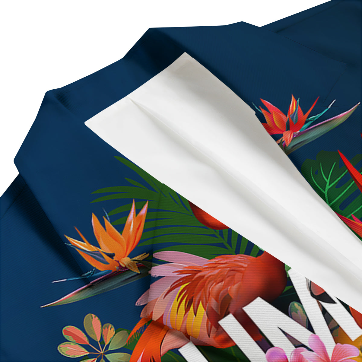 Summer Tropical Birds And Flowers For Travel Print Men's Blazer-grizzshop