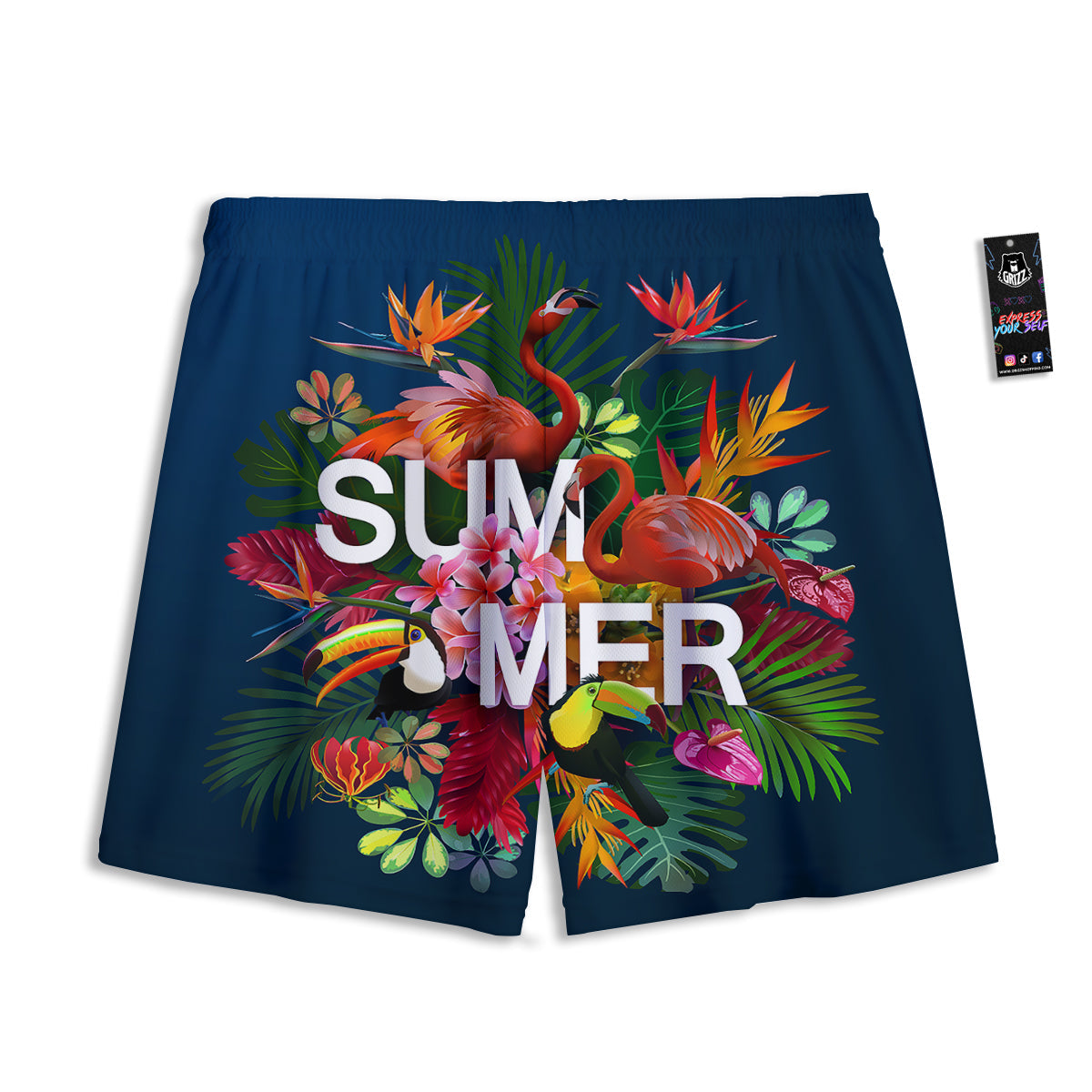Texture French Fries Print Mesh Shorts