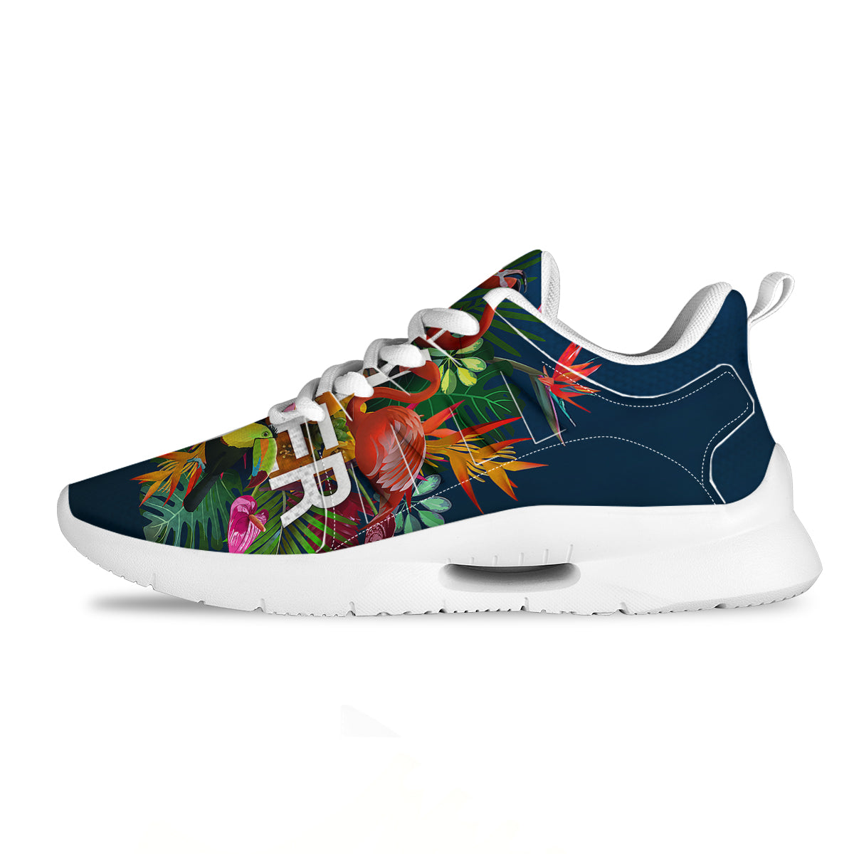 Summer Tropical Birds And Flowers For Travel Print Tennis Shoes-grizzshop