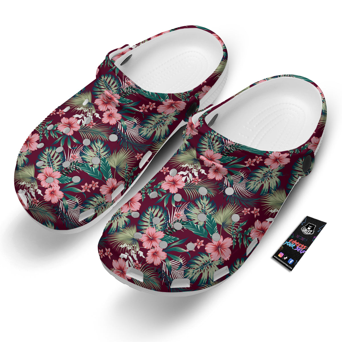 Summer Tropical Print Pattern Clog-grizzshop