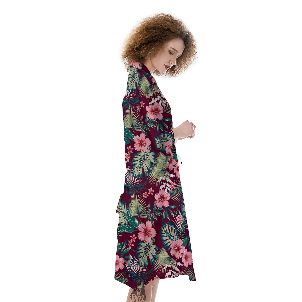 Summer Tropical Print Pattern Kimono-grizzshop