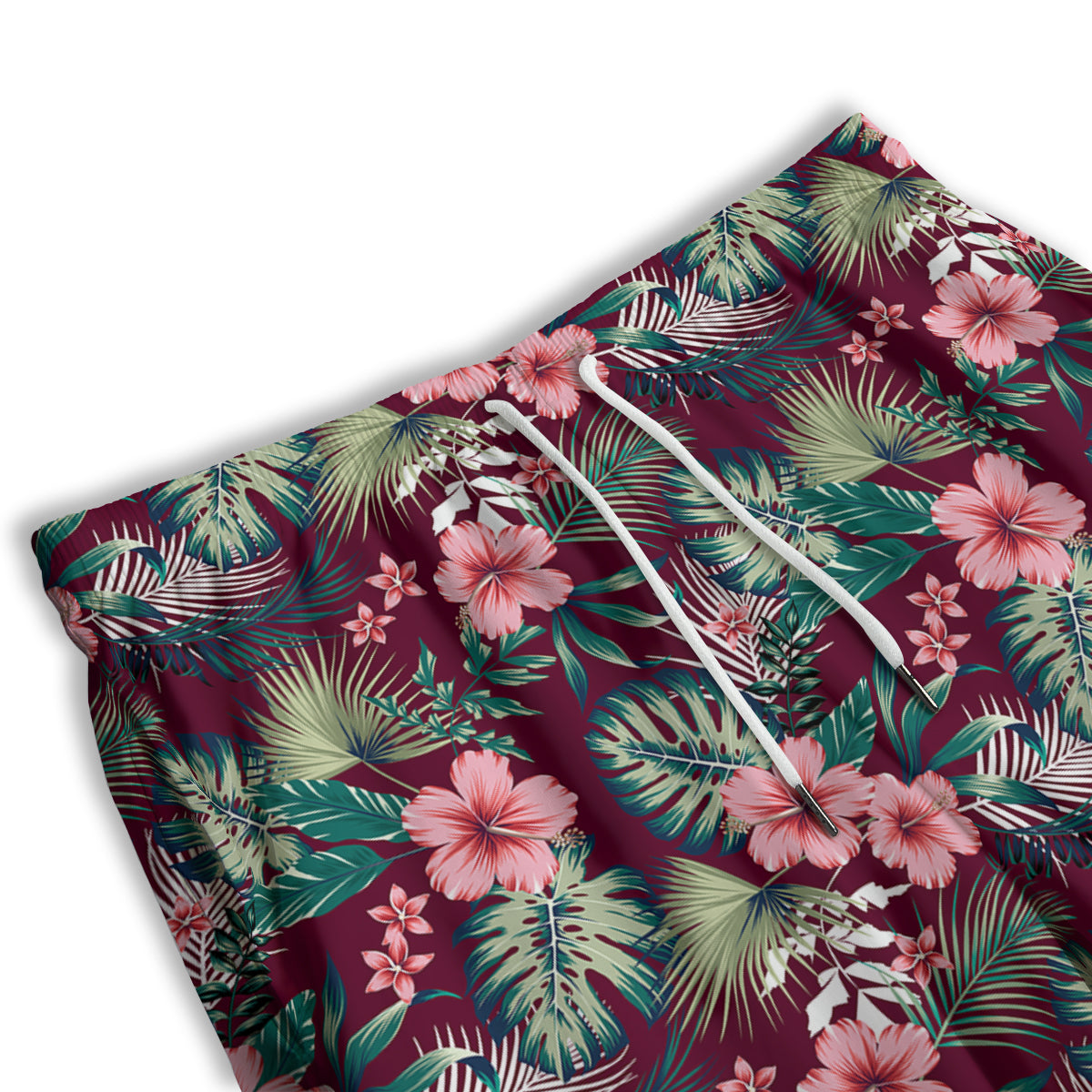 Summer Tropical Print Pattern Men's Athletic Shorts-grizzshop