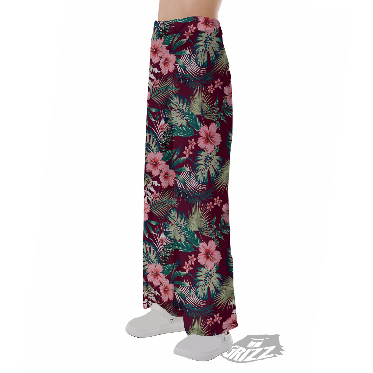 Summer Tropical Print Pattern Pajama Pants-grizzshop
