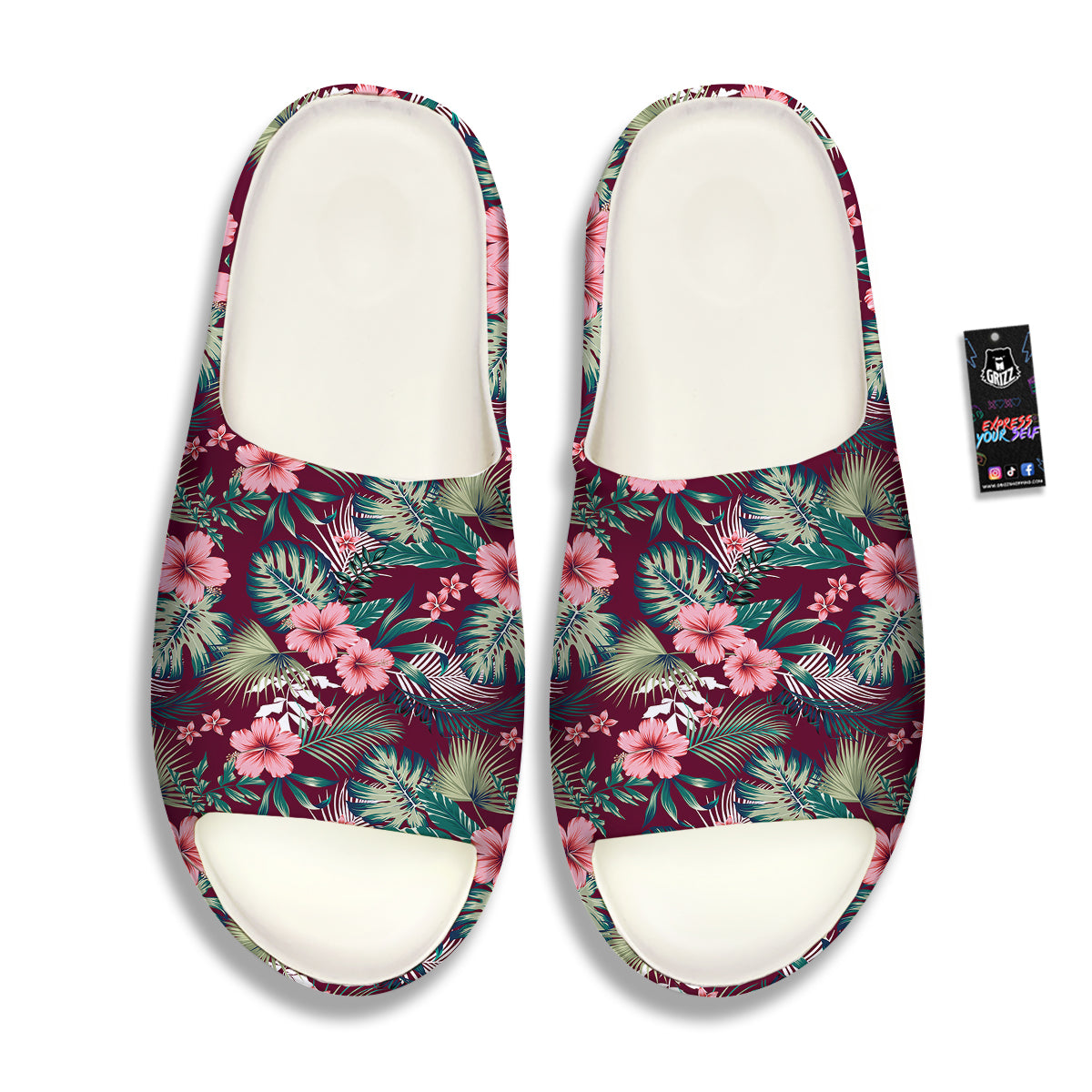 Summer Tropical Print Pattern Sandals-grizzshop
