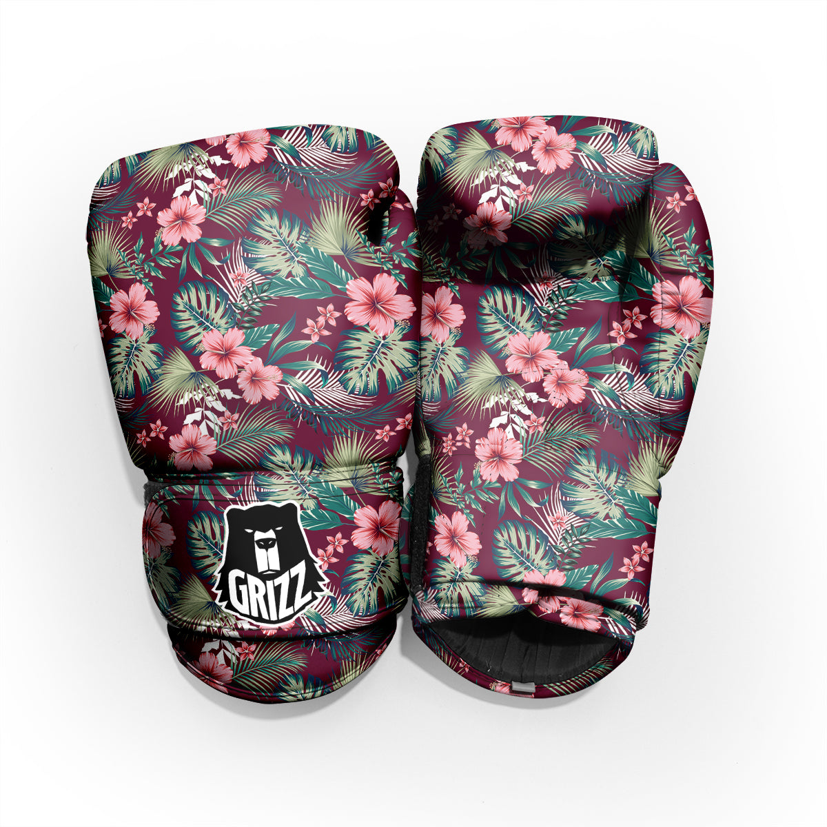 Summer Tropical Print Pattern Sparring Gloves-grizzshop