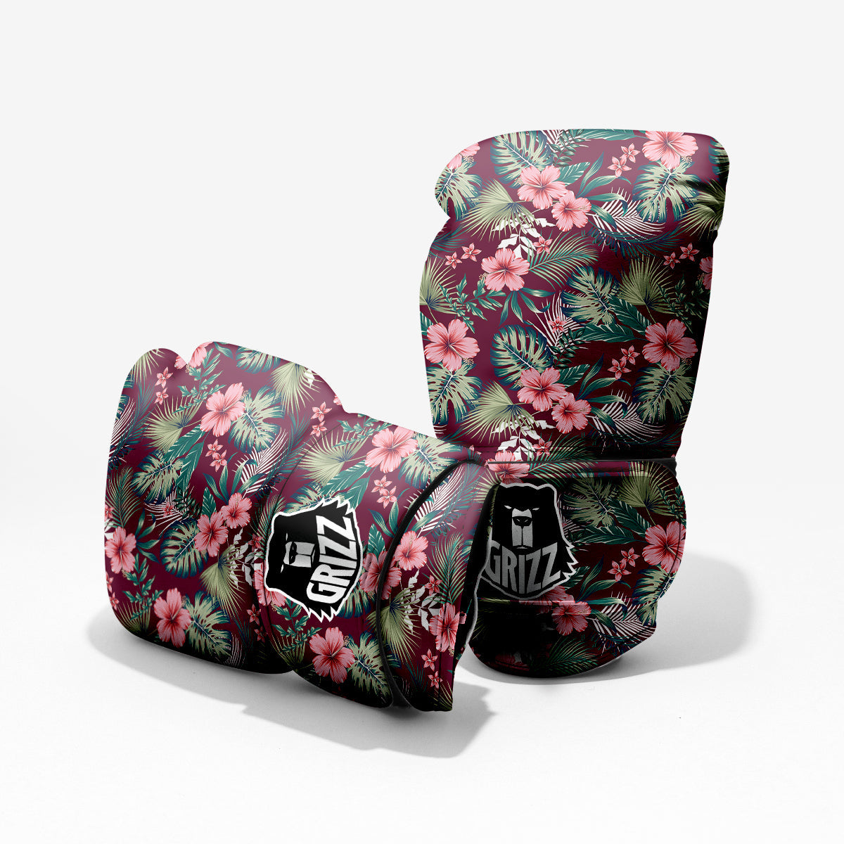 Summer Tropical Print Pattern Sparring Gloves-grizzshop