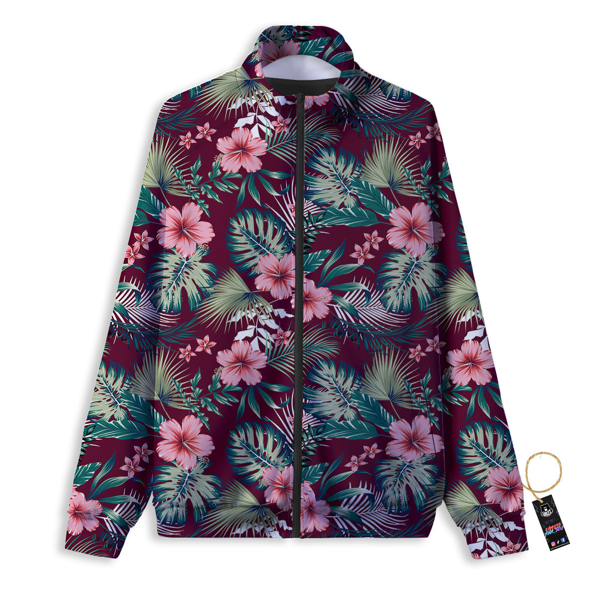 Summer Tropical Print Pattern Track Jacket-grizzshop