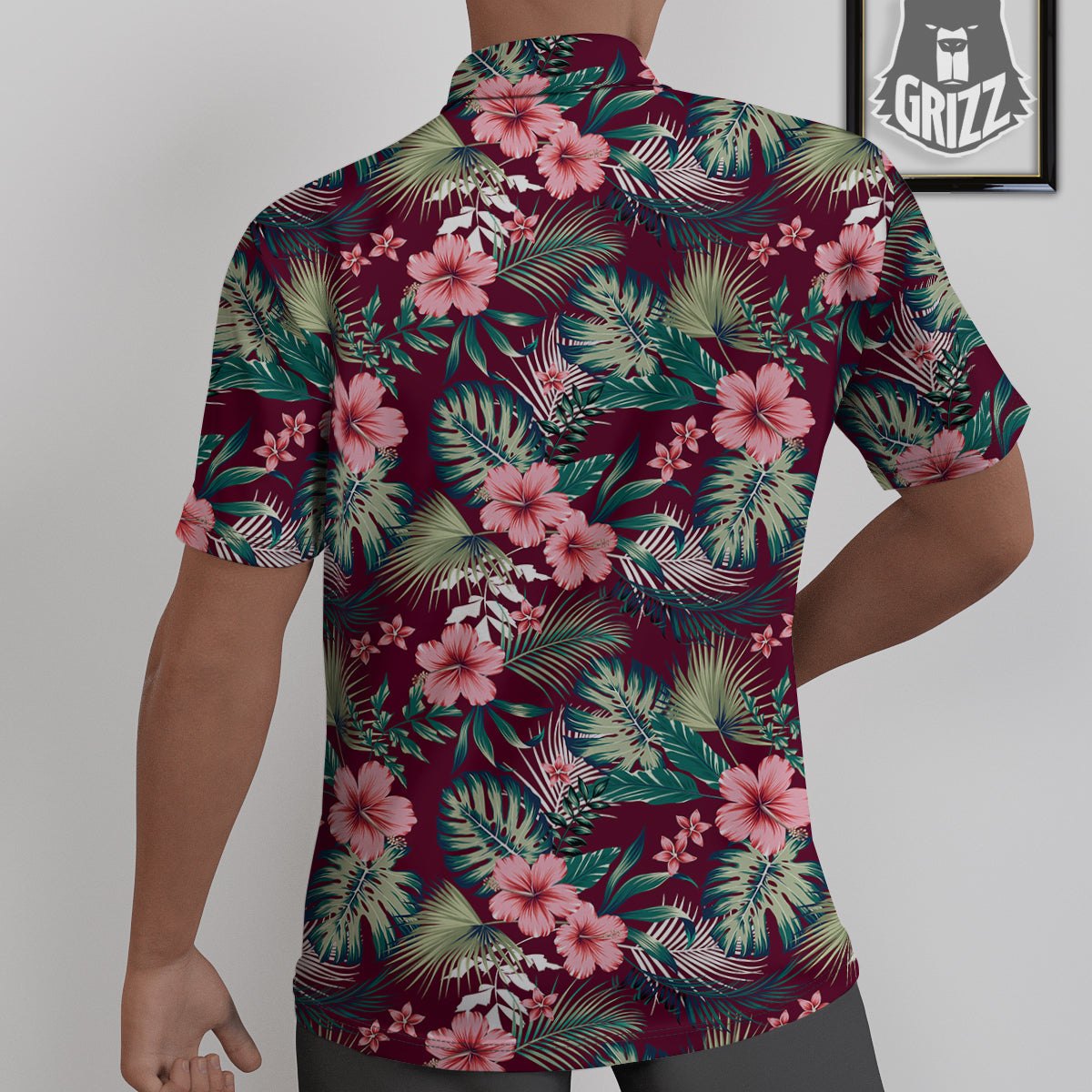 Summer Tropical Print Pattern Untucked Shirts-grizzshop
