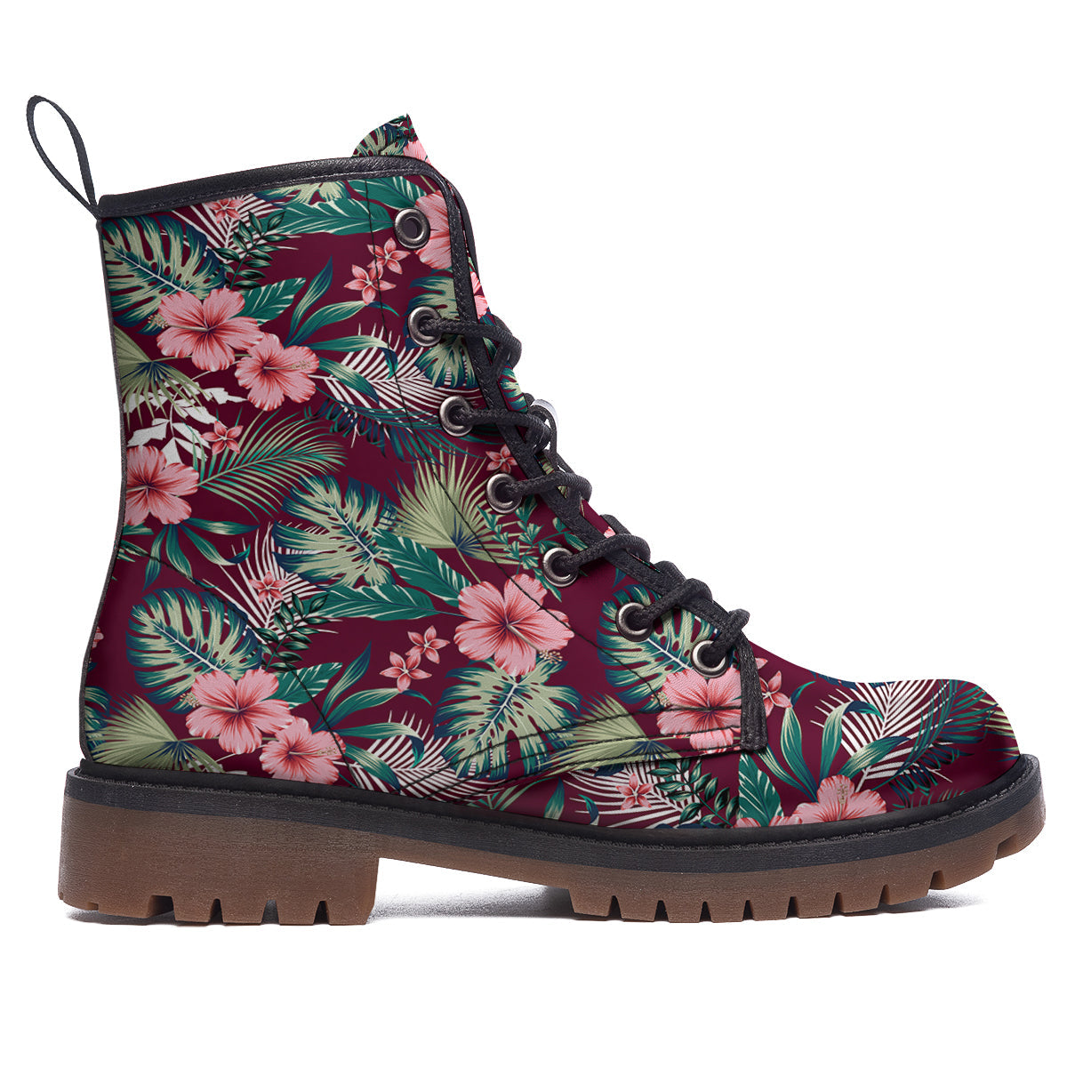 Summer Tropical Print Pattern Work Boots-grizzshop