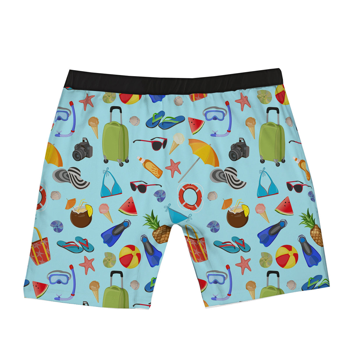 Summer Vacation Travel Print Pattern Boxer Briefs-grizzshop