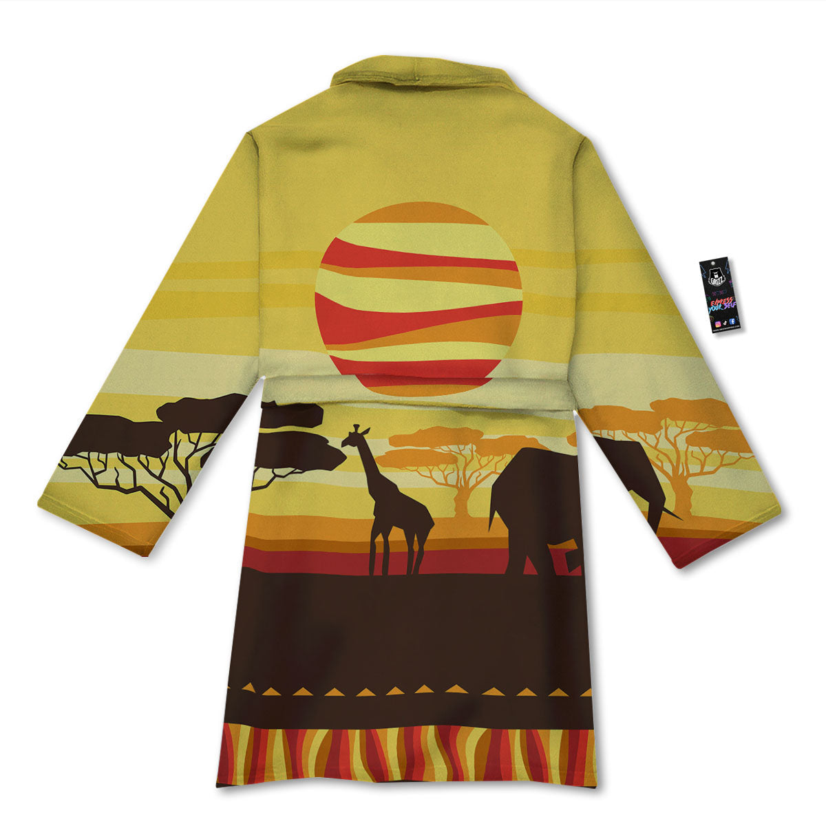 Sun African Print Bathrobe-grizzshop
