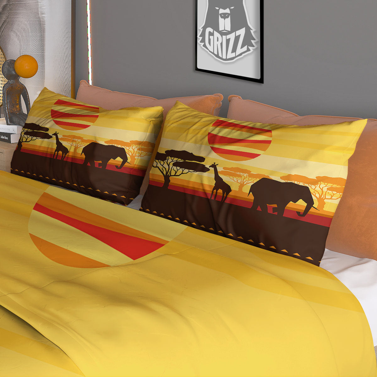 Sun African Print Duvet Cover Bedding Set
