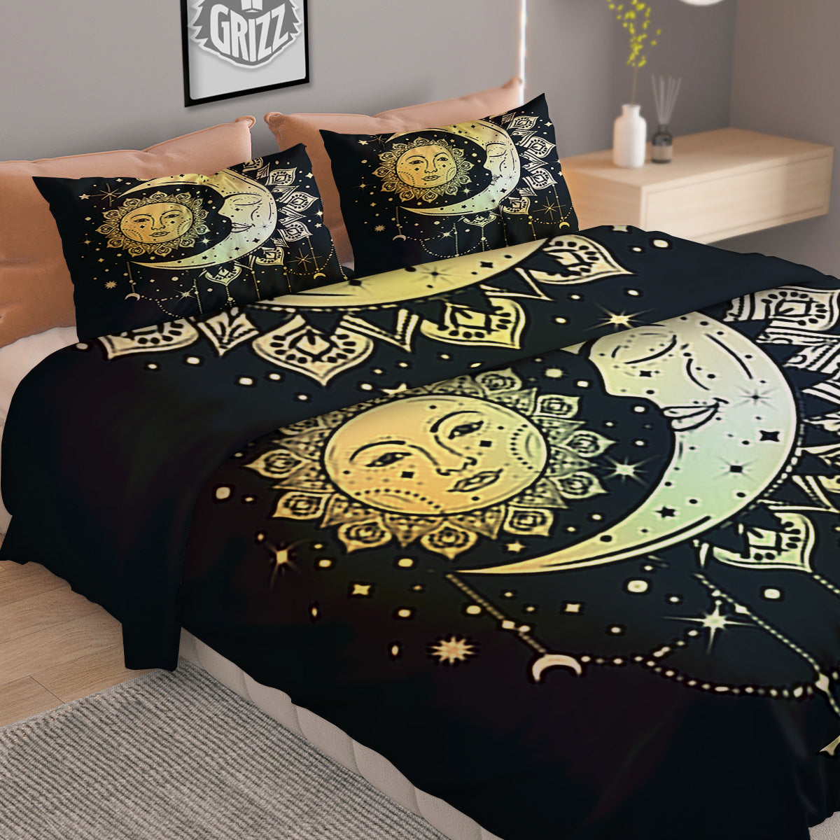 Space Deep Print Duvet Cover Bedding Set