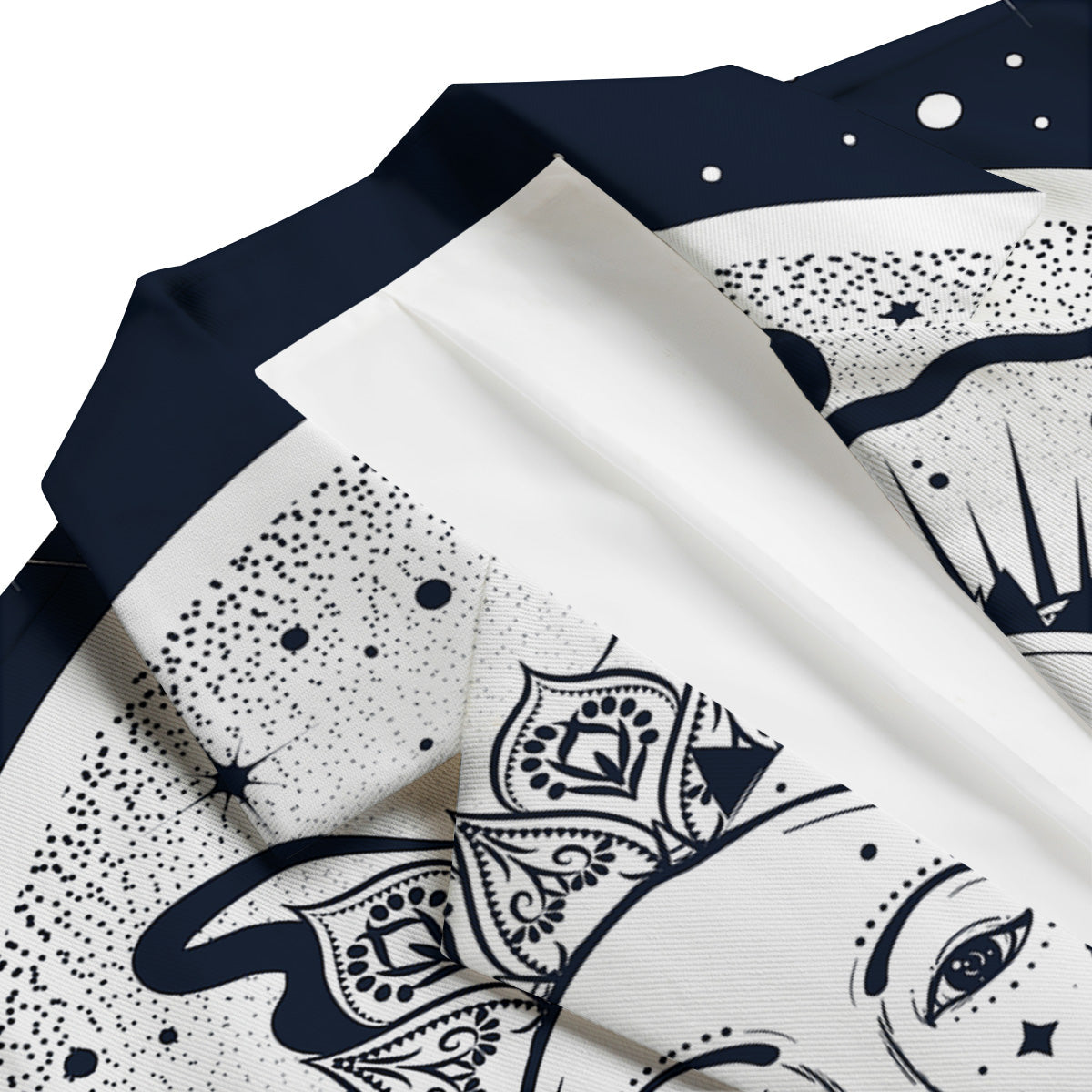 Sun And Moon Bohemian Celestial Print Men's Blazer-grizzshop