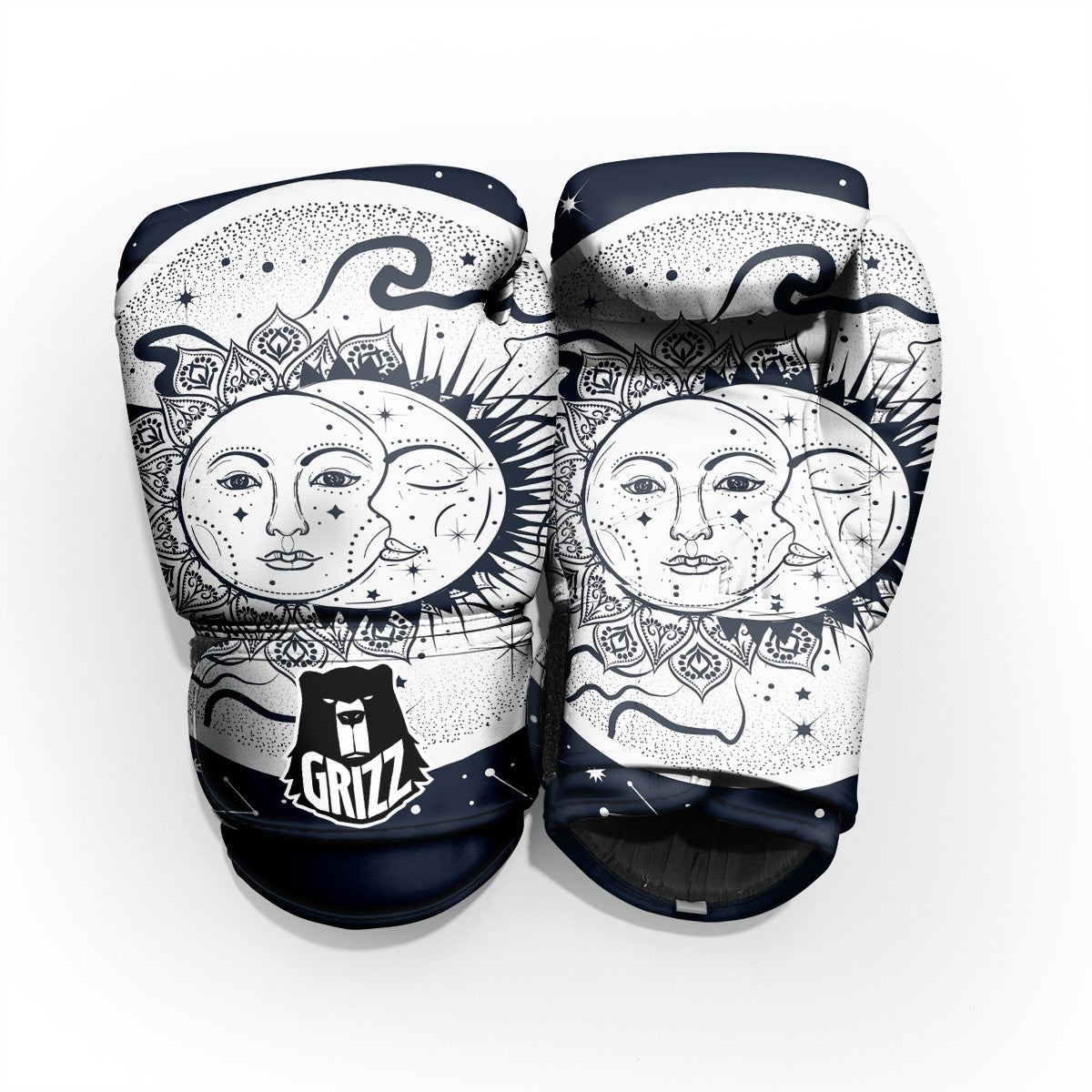 Sun And Moon Bohemian Celestial Print Pro Boxing Glove