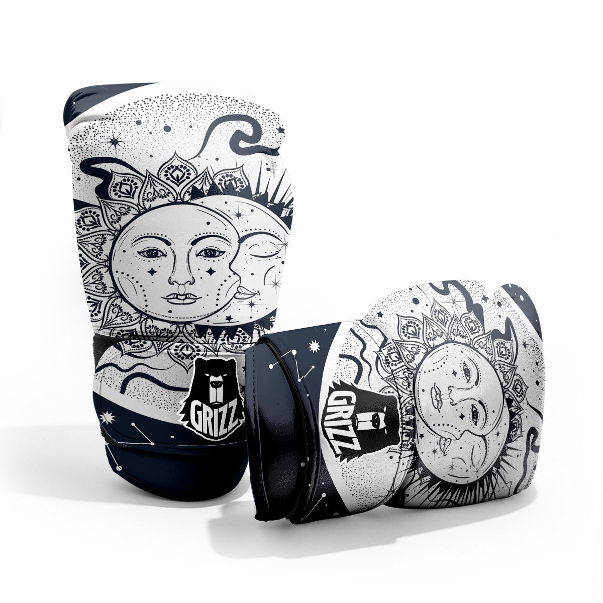 Sun And Moon Bohemian Celestial Print Pro Boxing Glove