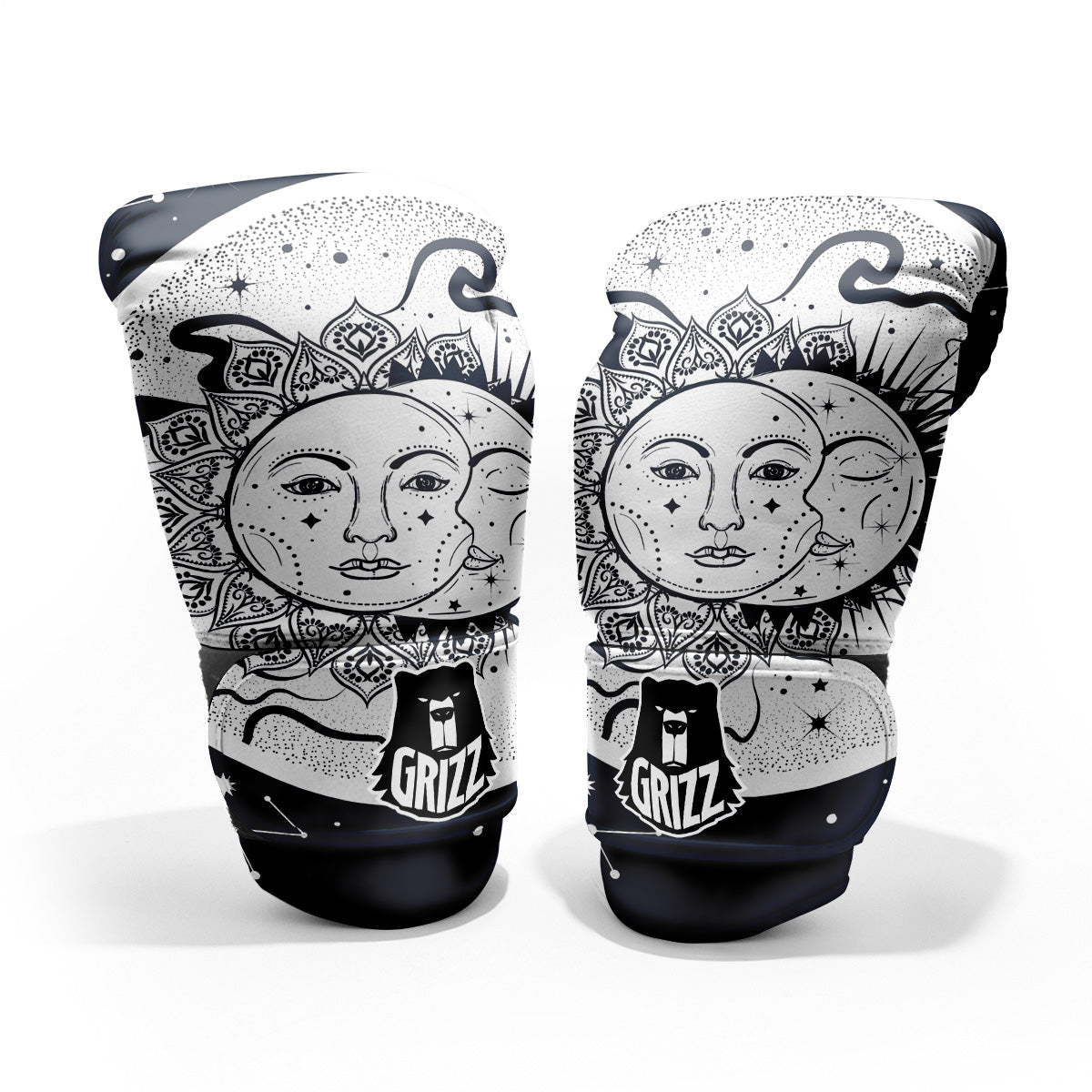 Sun And Moon Bohemian Celestial Print Pro Boxing Glove