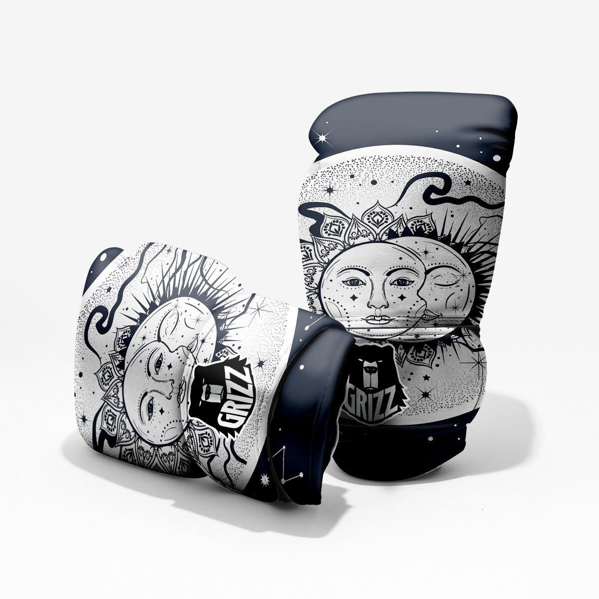 Sun And Moon Bohemian Celestial Print Pro Boxing Glove