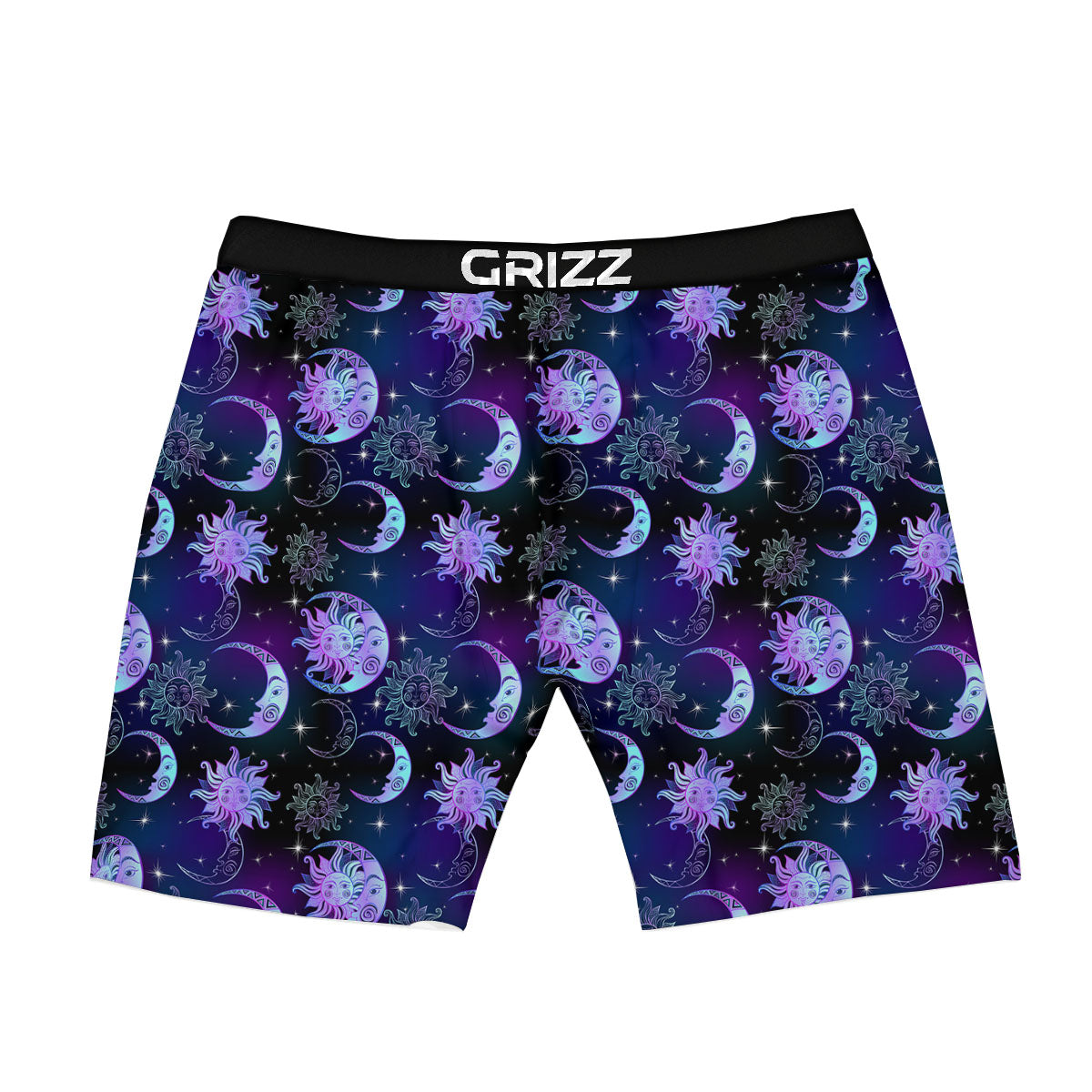 Sun And Moon Galaxy Celestial Print Boxer Briefs-grizzshop
