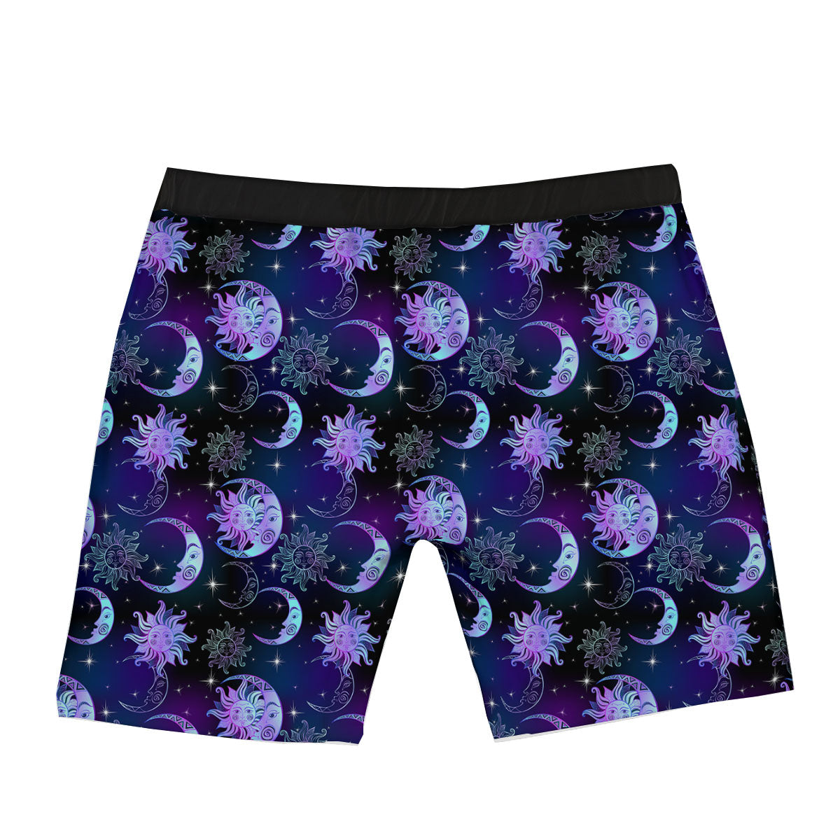 Sun And Moon Galaxy Celestial Print Boxer Briefs-grizzshop