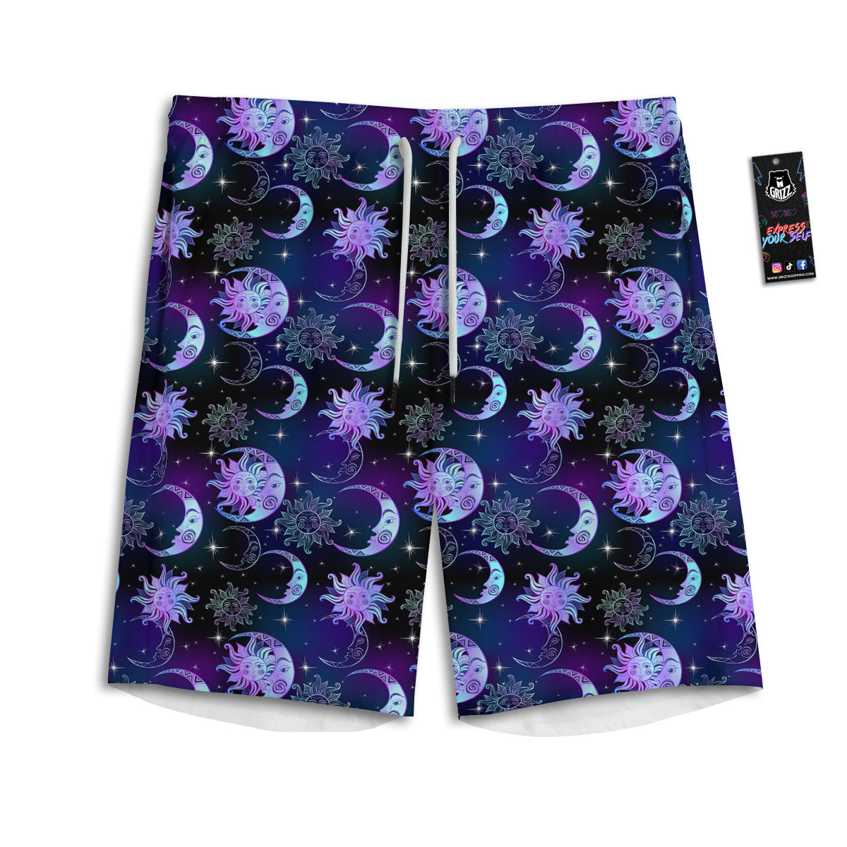 Tartan Plaid Mardi Gras Print Pattern Men's Athletic Shorts