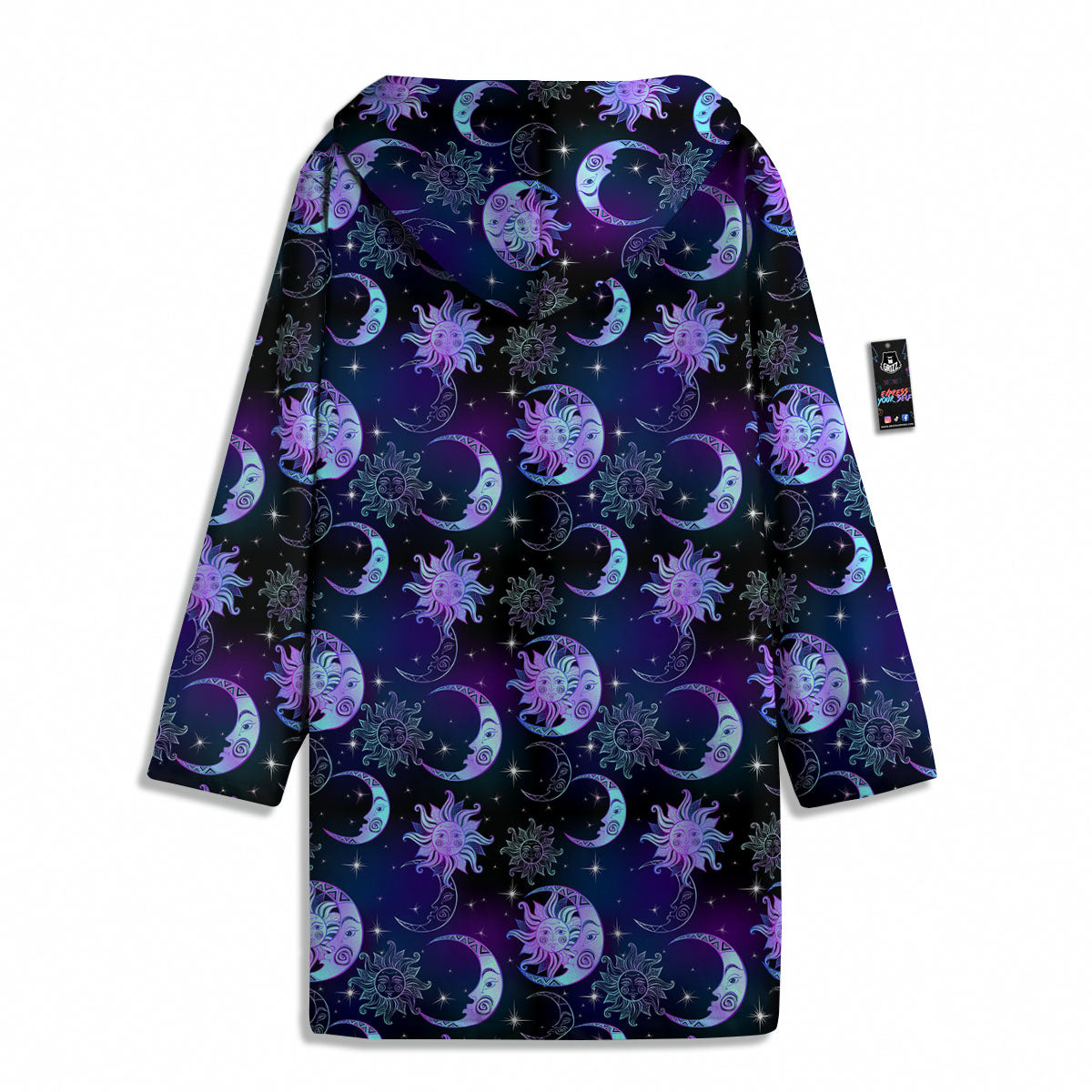 Sun And Moon Galaxy Celestial Print Men's Windbreaker Jacket-grizzshop