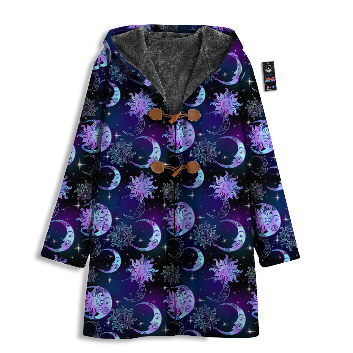 Sun And Moon Galaxy Celestial Print Men's Windbreaker Jacket-grizzshop