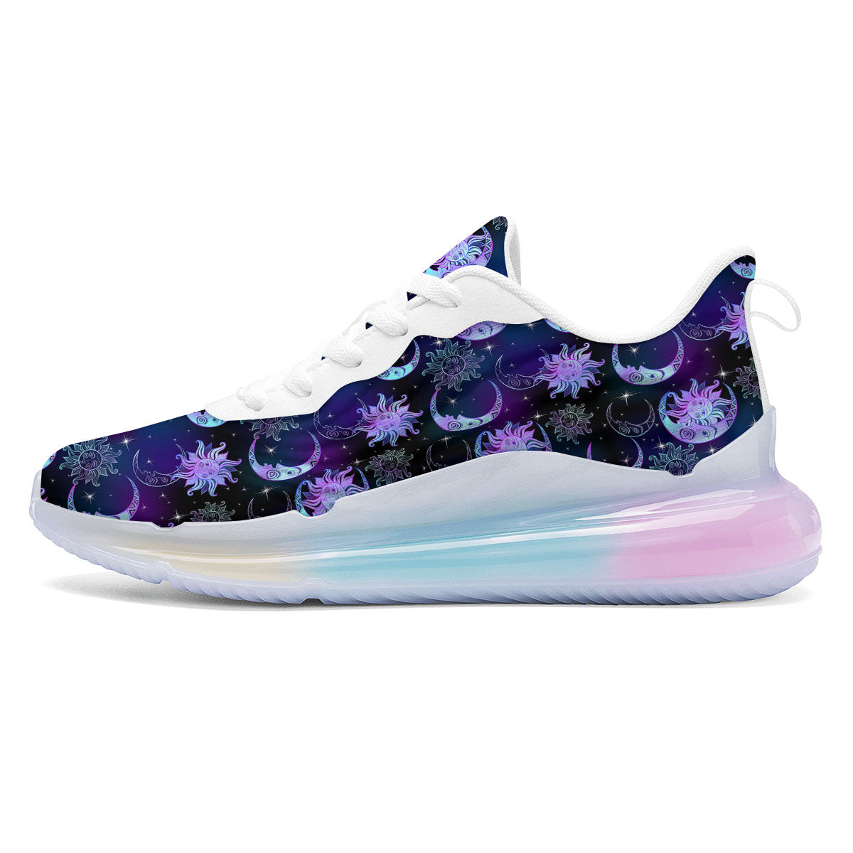 Sun And Moon Galaxy Celestial Print Running Sneakers-grizzshop