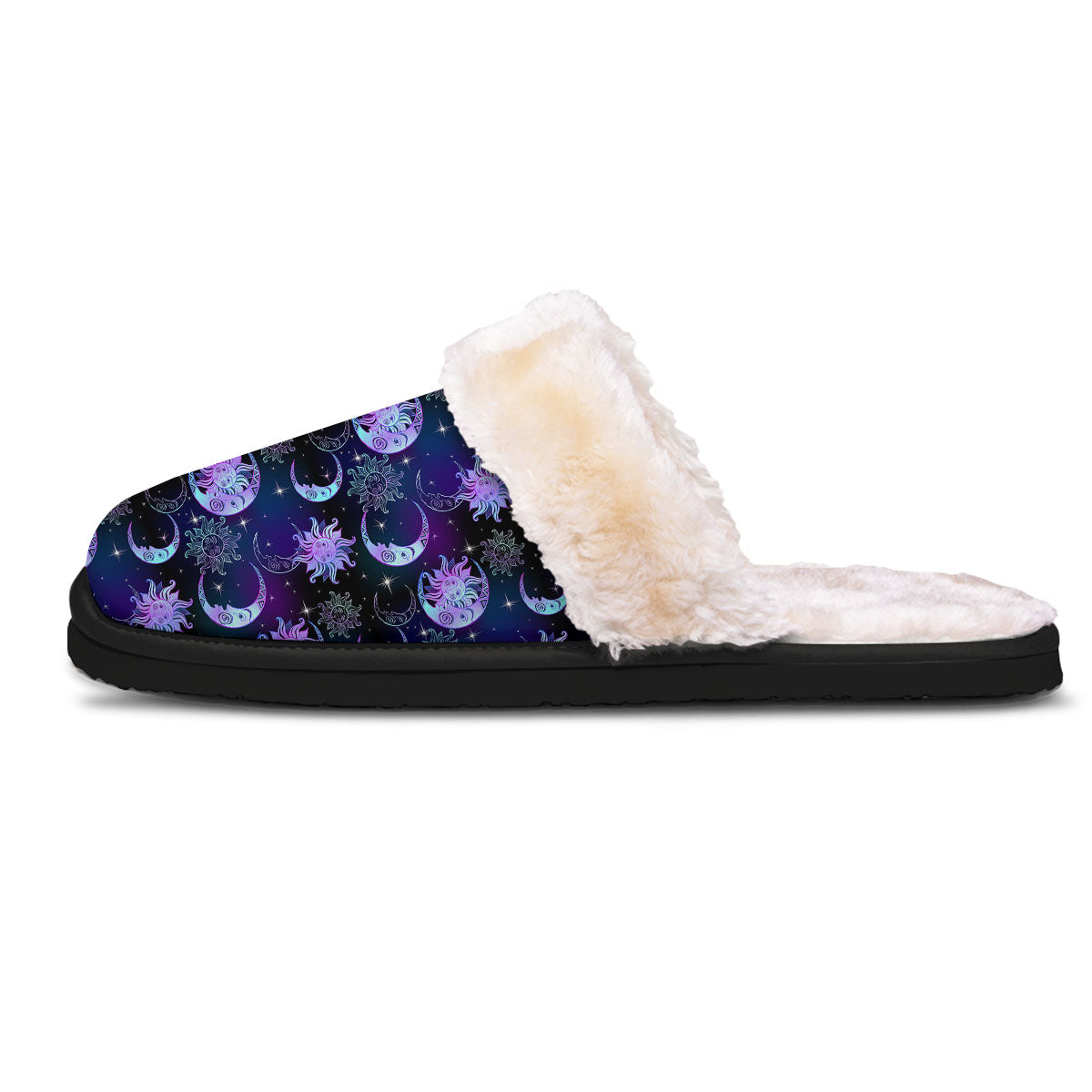 Sun And Moon Galaxy Celestial Print Slippers-grizzshop