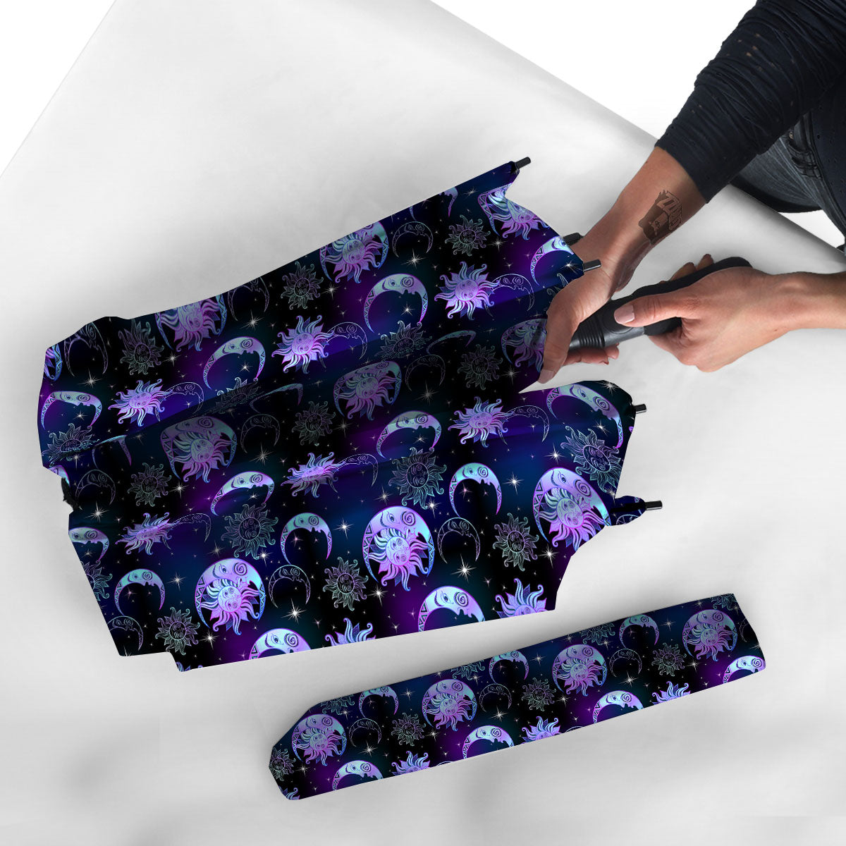 Sun And Moon Galaxy Celestial Print Umbrella-grizzshop