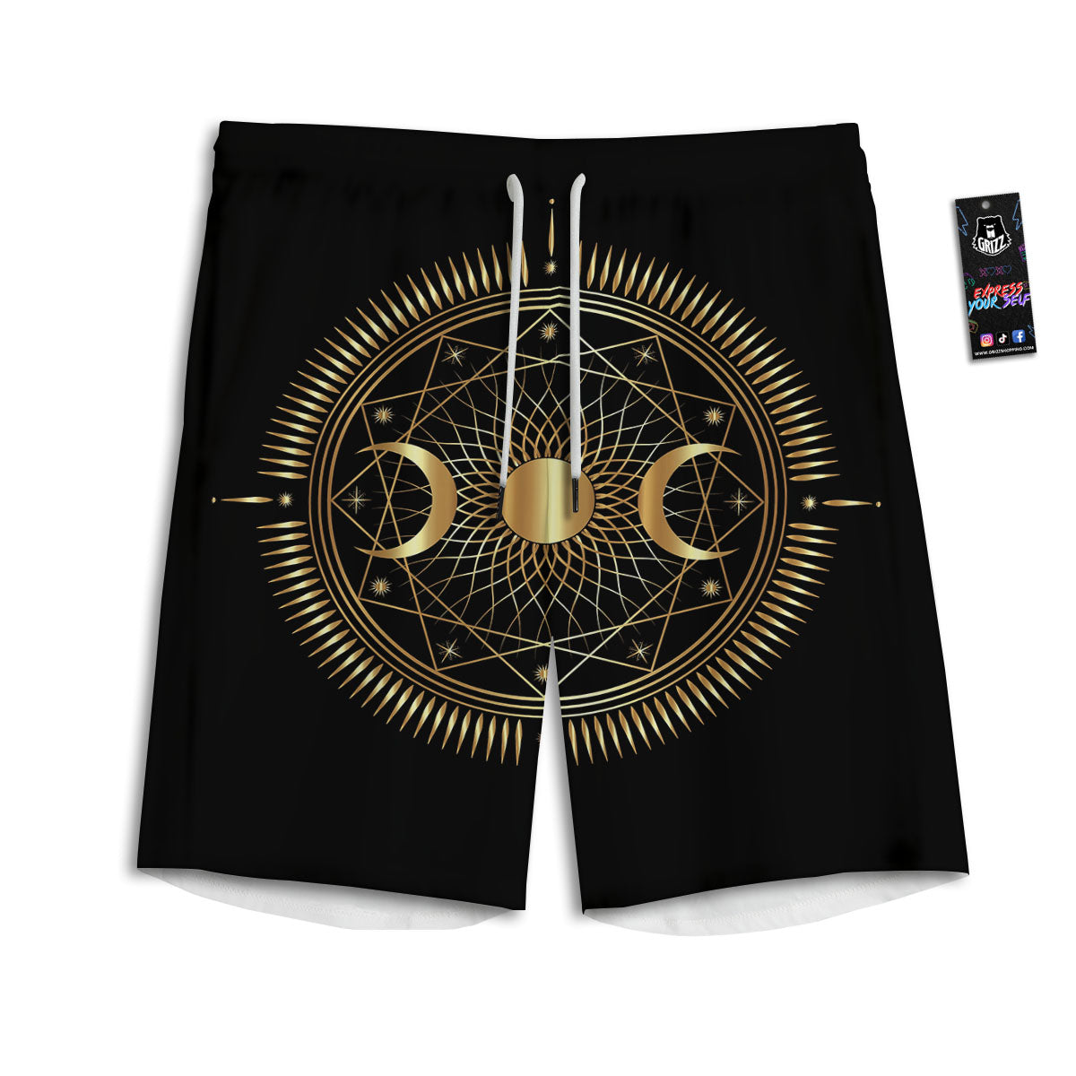 Tartan White And Pink Print Pattern Men's Athletic Shorts