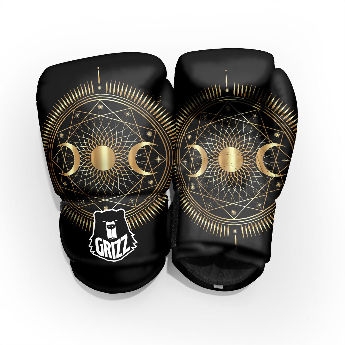 Sun And Moon Geometric Celestial Print Pro Boxing Glove