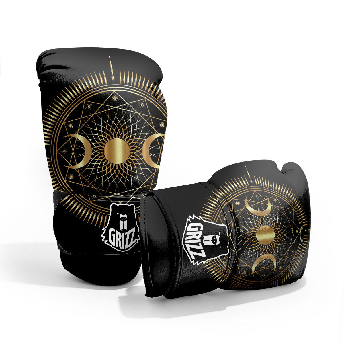 Sun And Moon Geometric Celestial Print Pro Boxing Glove