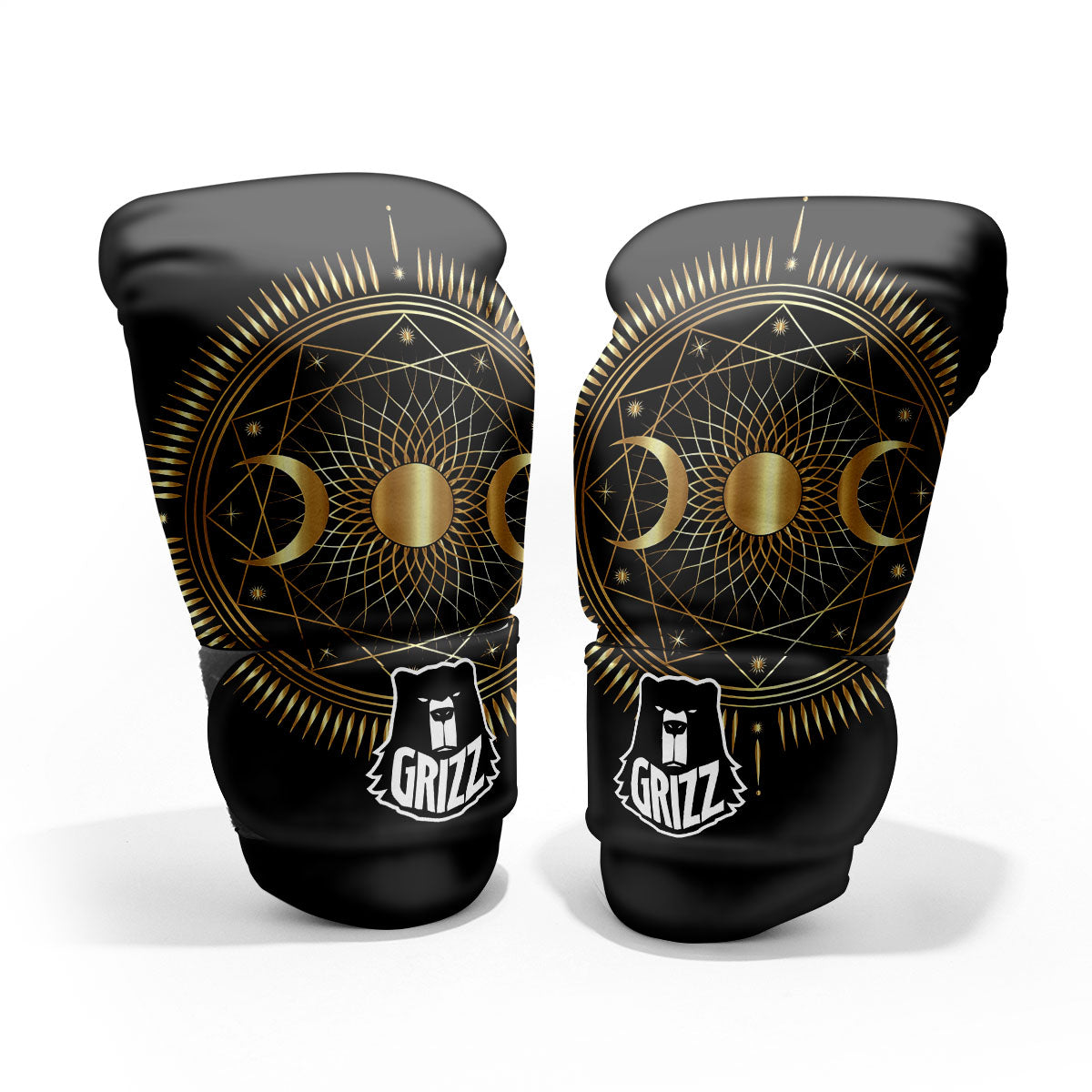 Sun And Moon Geometric Celestial Print Pro Boxing Glove