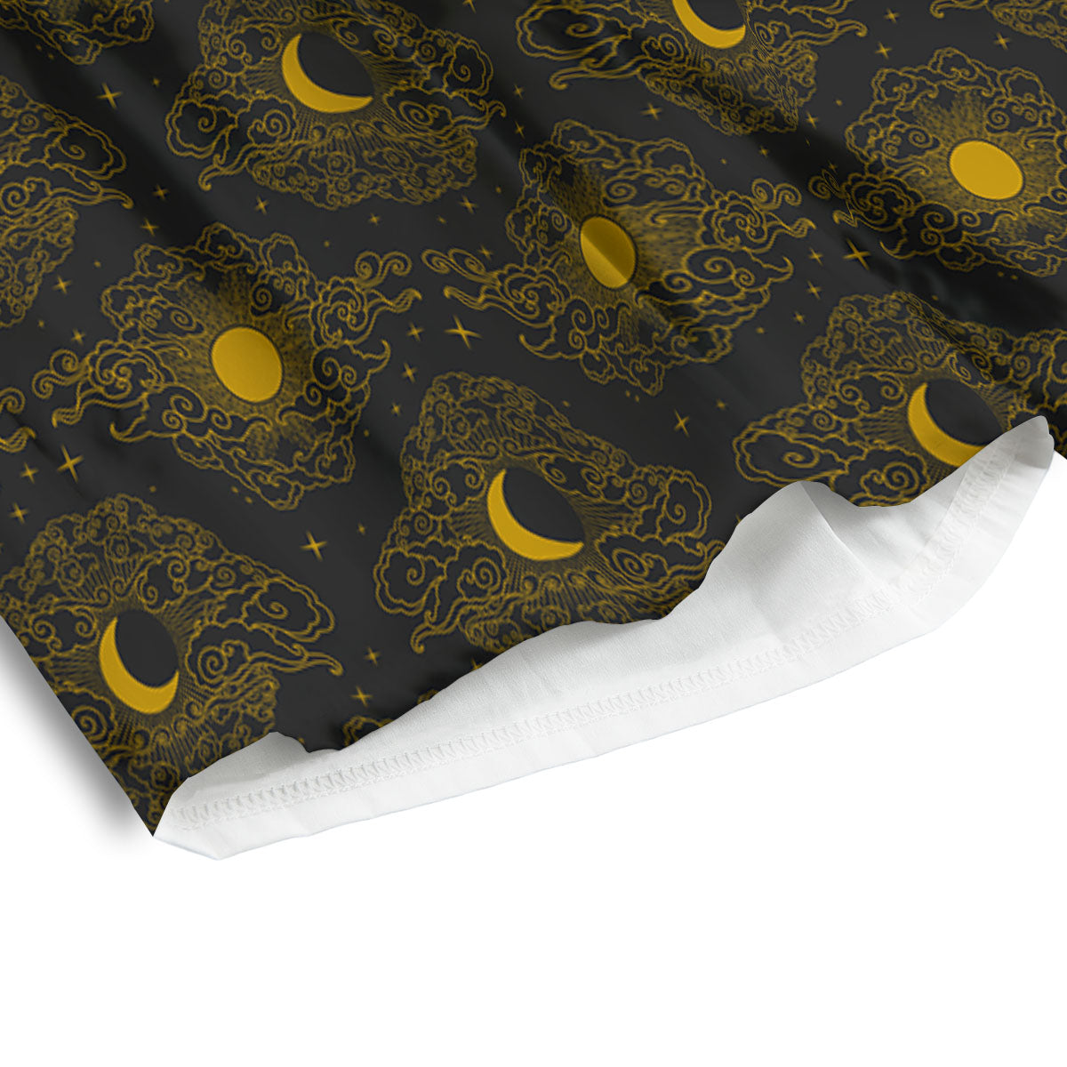 Sun And Vintage Moon Print Pattern Men's Athletic Shorts