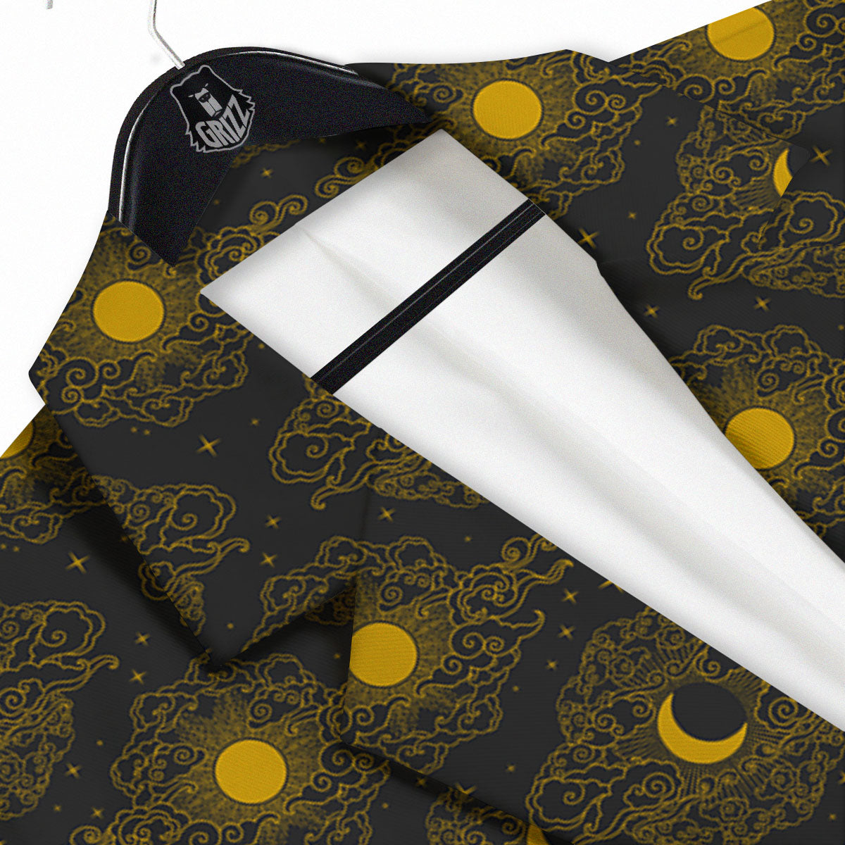 Sun And Vintage Moon Print Pattern Men's Sport Coat-grizzshop