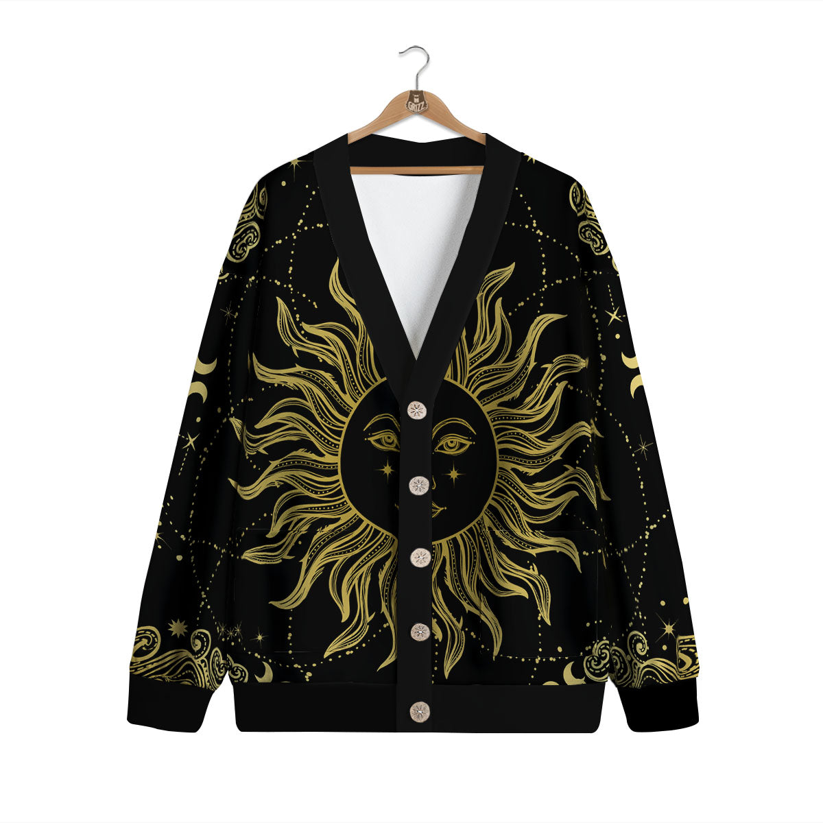 Sun Celestial Vintage Print Cardigan-grizzshop