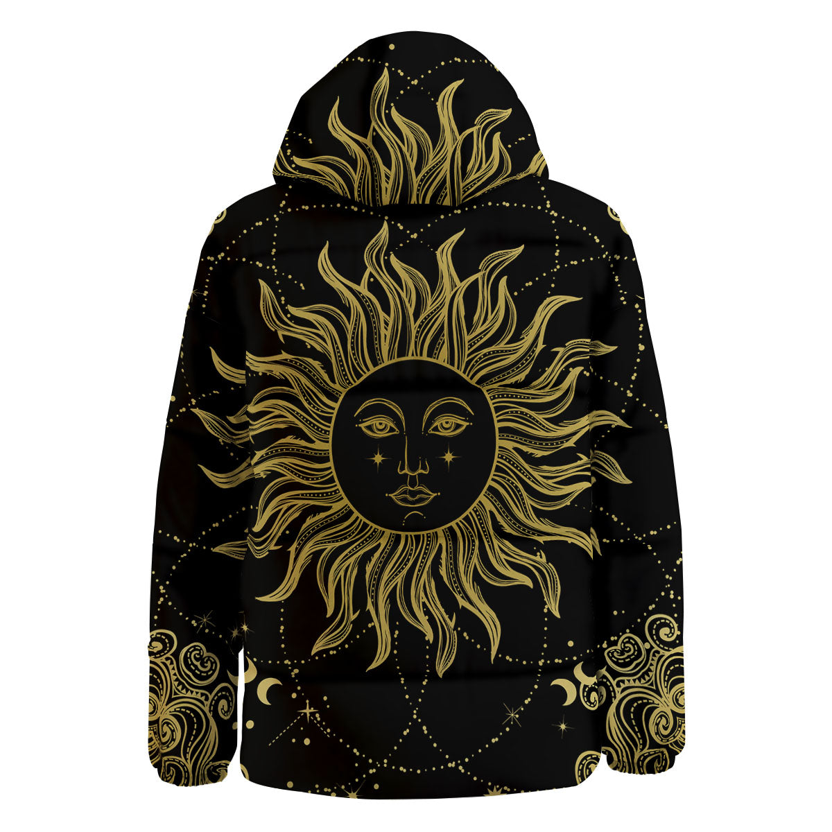 Sun Celestial Vintage Print Down Jacket-grizzshop