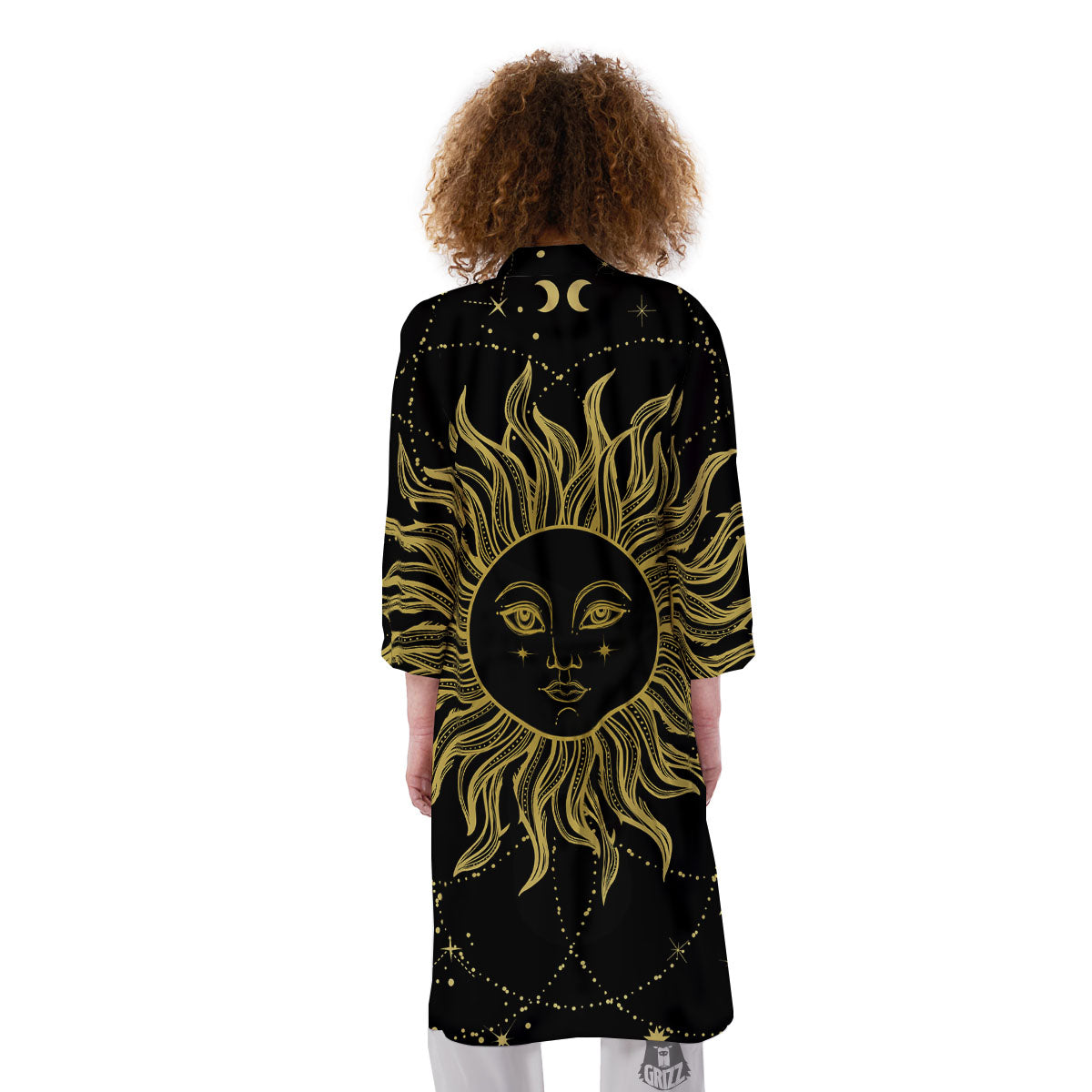 Sun Celestial Vintage Print Kimono-grizzshop