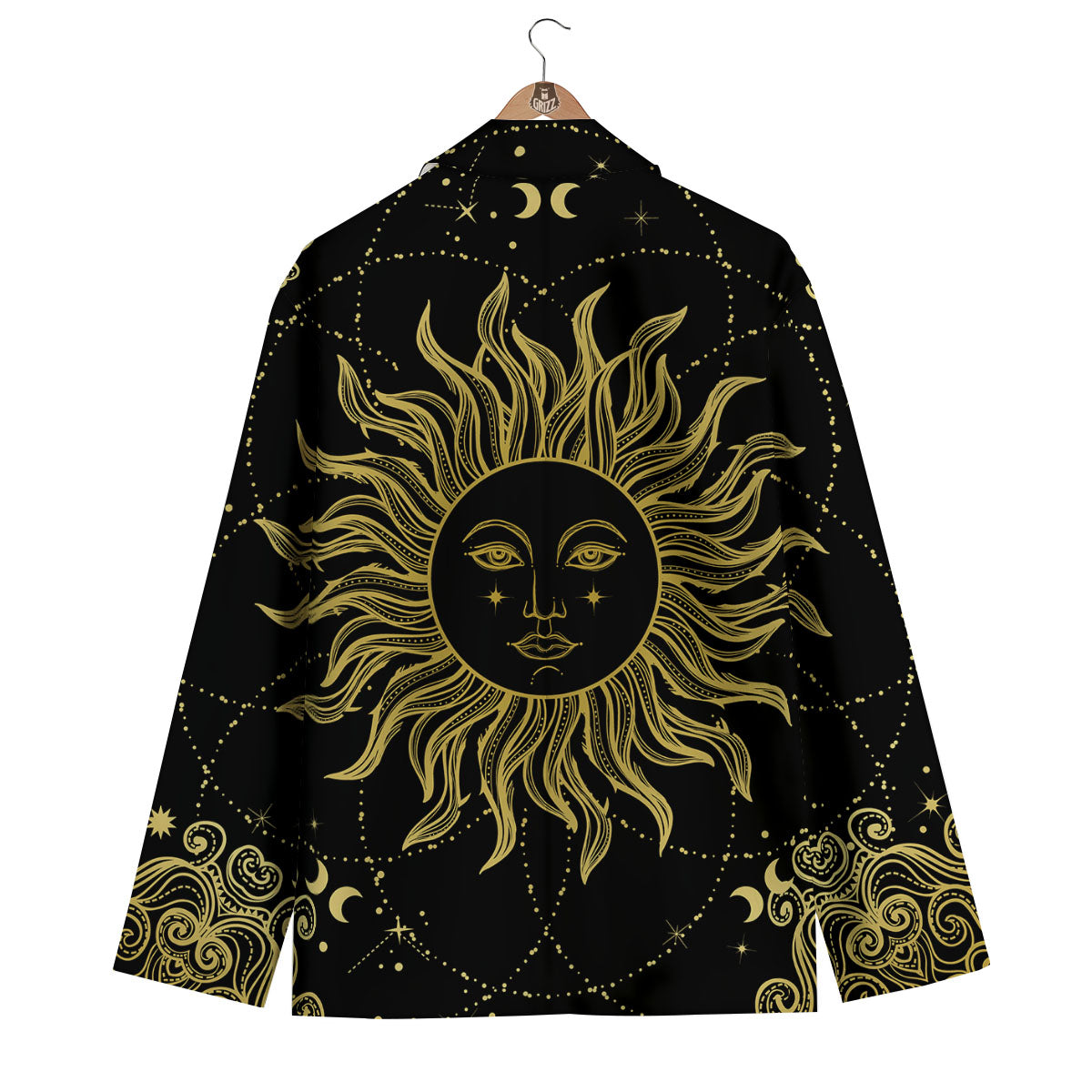Sun Celestial Vintage Print Men's Blazer-grizzshop