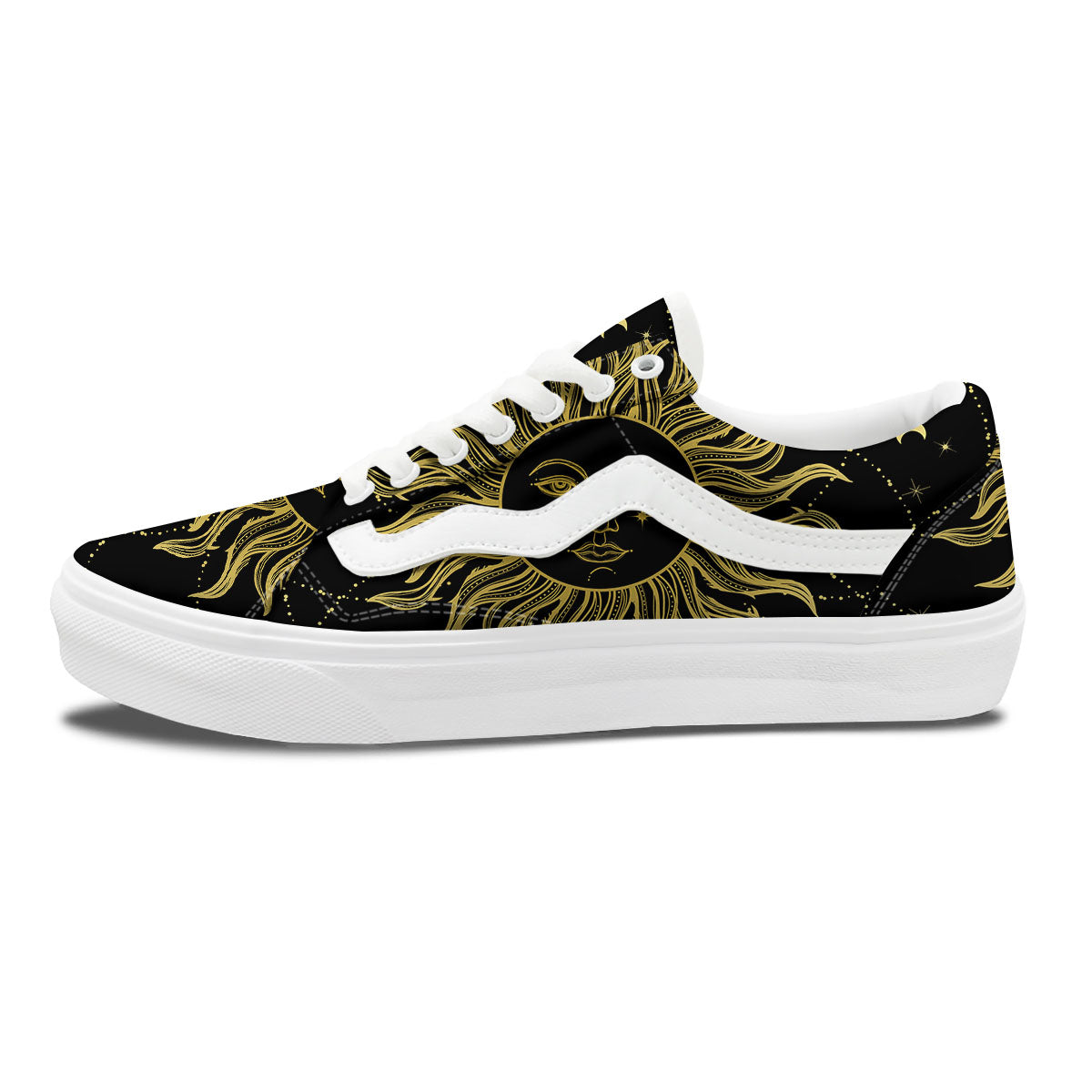 Sun Celestial Vintage Print Skate Shoes-grizzshop