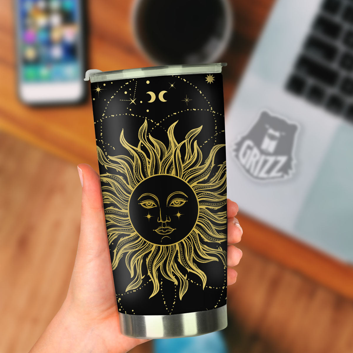 Sun Celestial Vintage Print Tumbler-grizzshop
