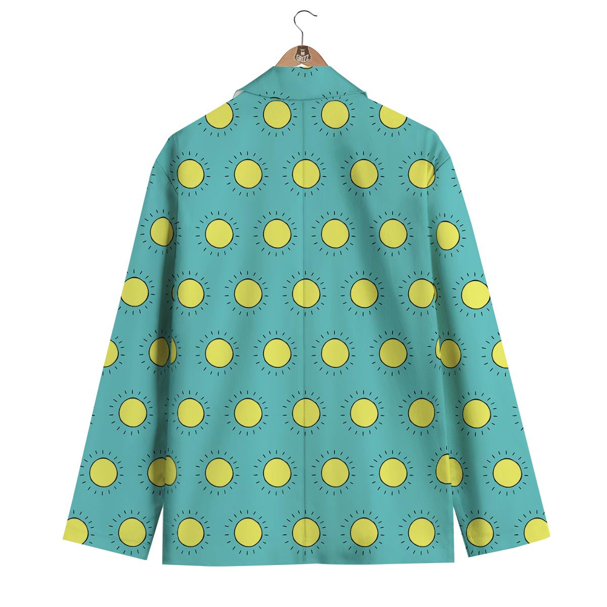 Sun Cute Pattern Print Men's Blazer-grizzshop