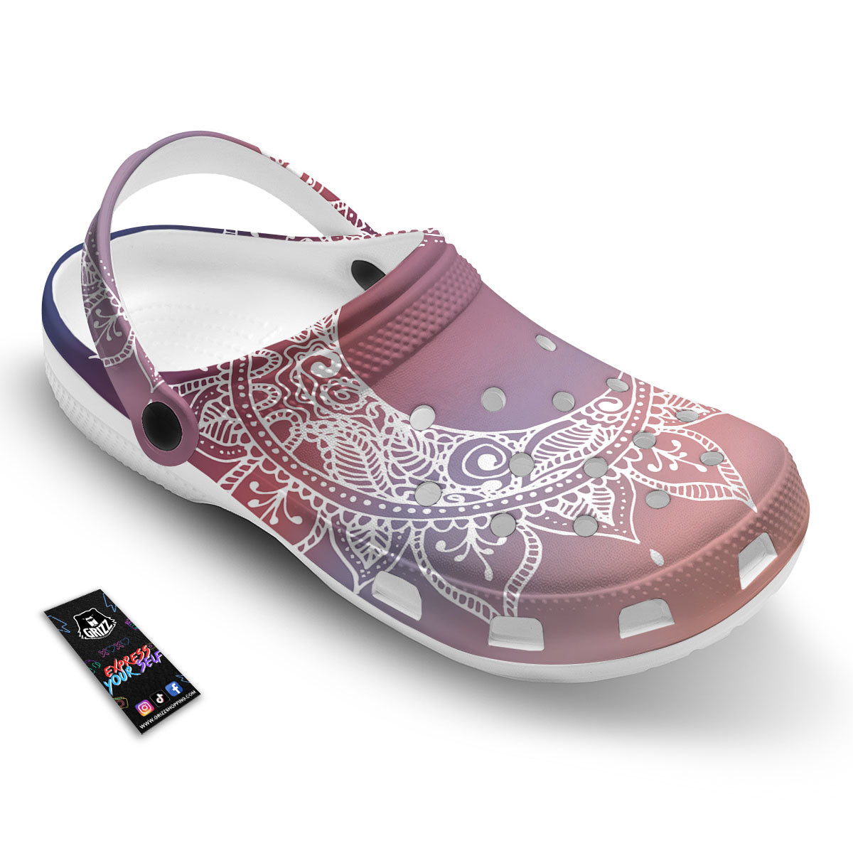 Sun Mandala Print Clog-grizzshop