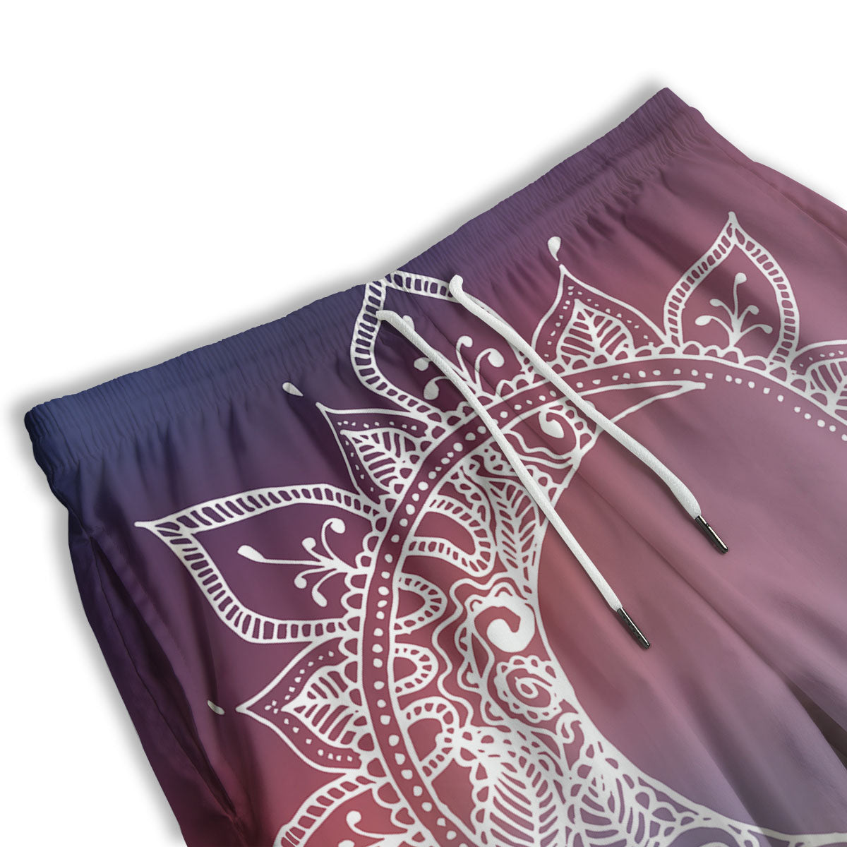 Sun Mandala Print Men's Athletic Shorts