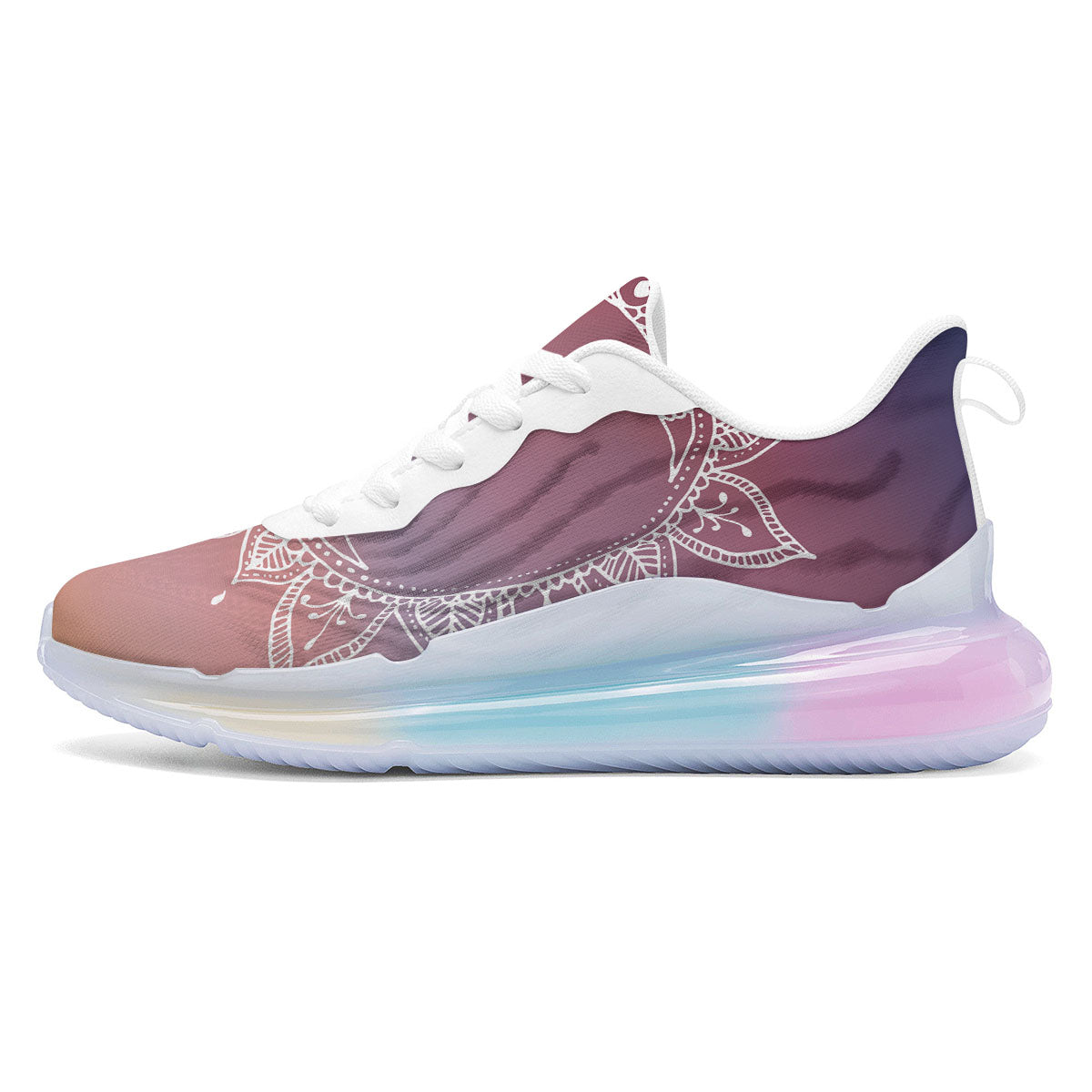 Sun Mandala Print Running Sneakers-grizzshop