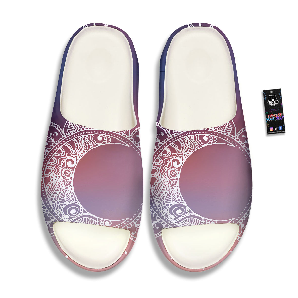 Sun Mandala Print Sandals-grizzshop