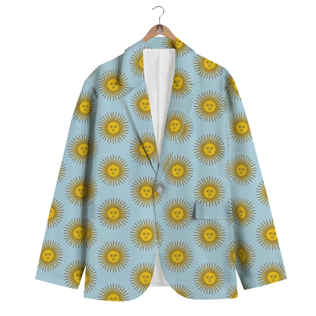 Sun Print Pattern Men's Blazer-grizzshop
