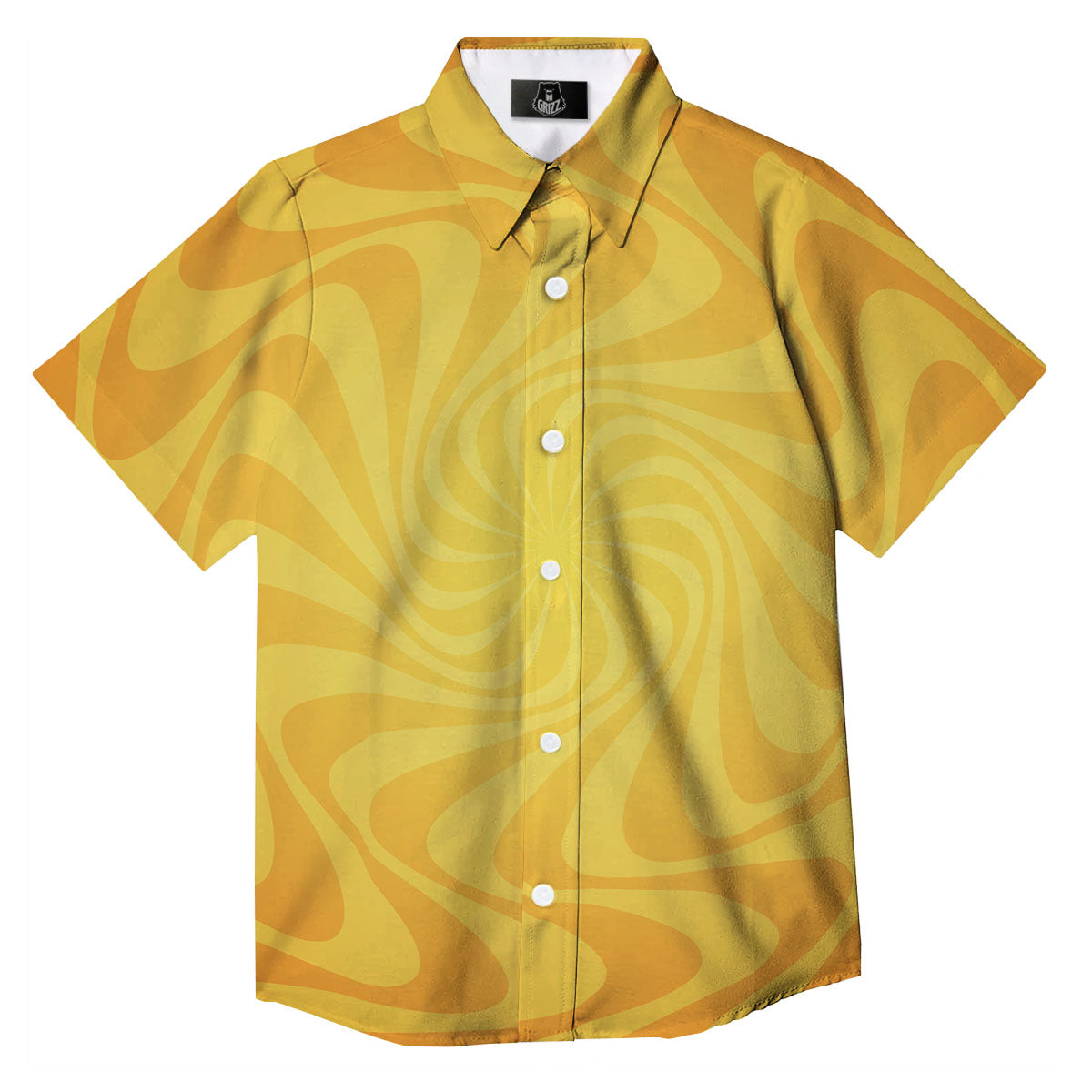Sun Psychedelic Burning Print Button Up Shirt-grizzshop