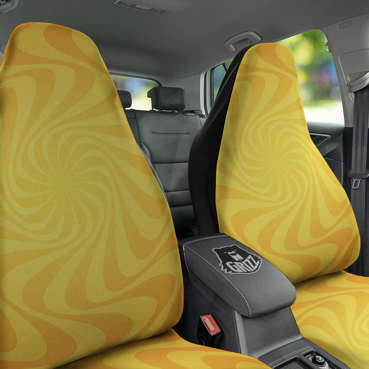 Sun Psychedelic Burning Print Car Seat Covers-grizzshop